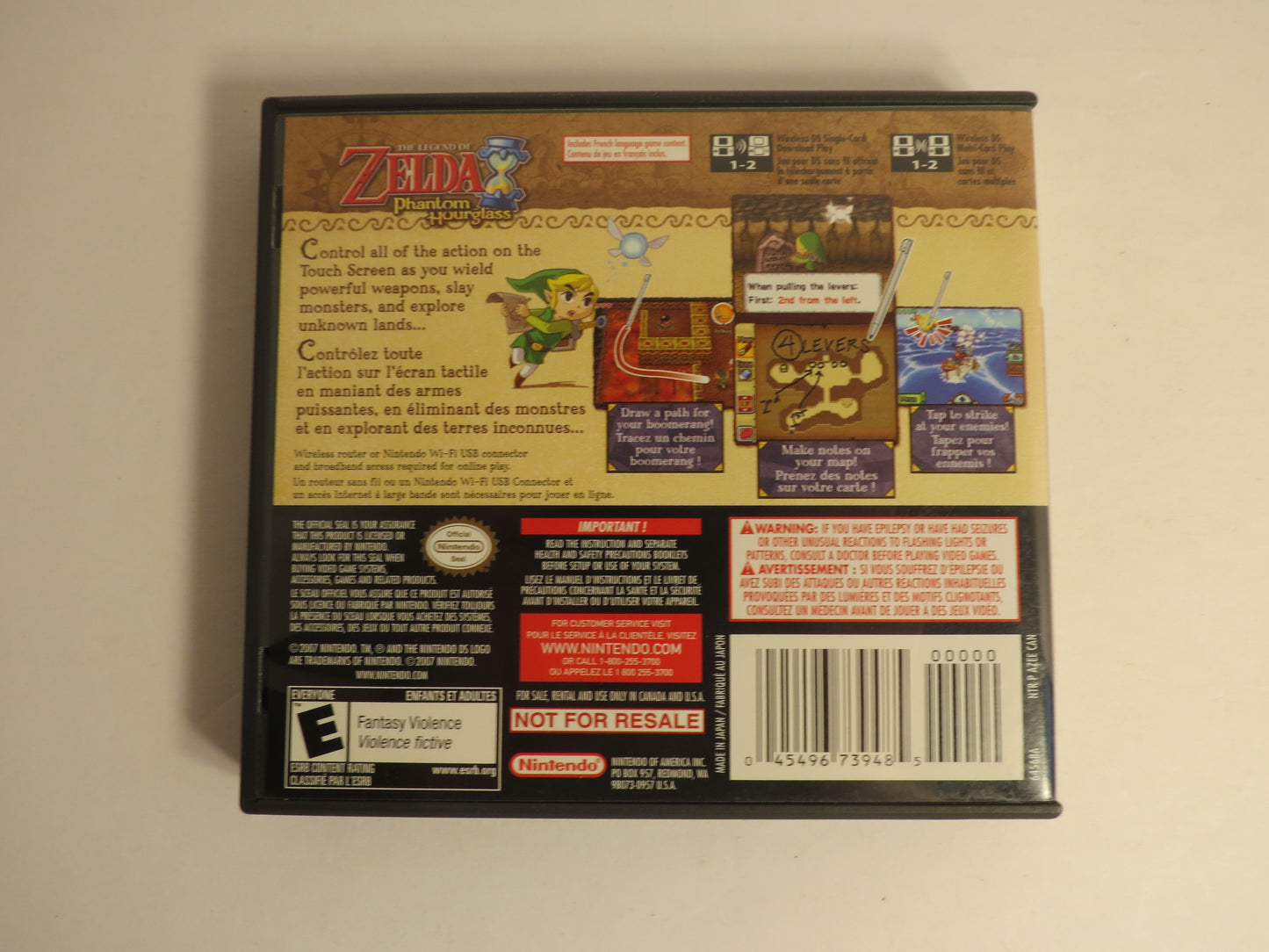 The Legend of Zelda Phantom Hourglass Nintendo DS Game CIB
