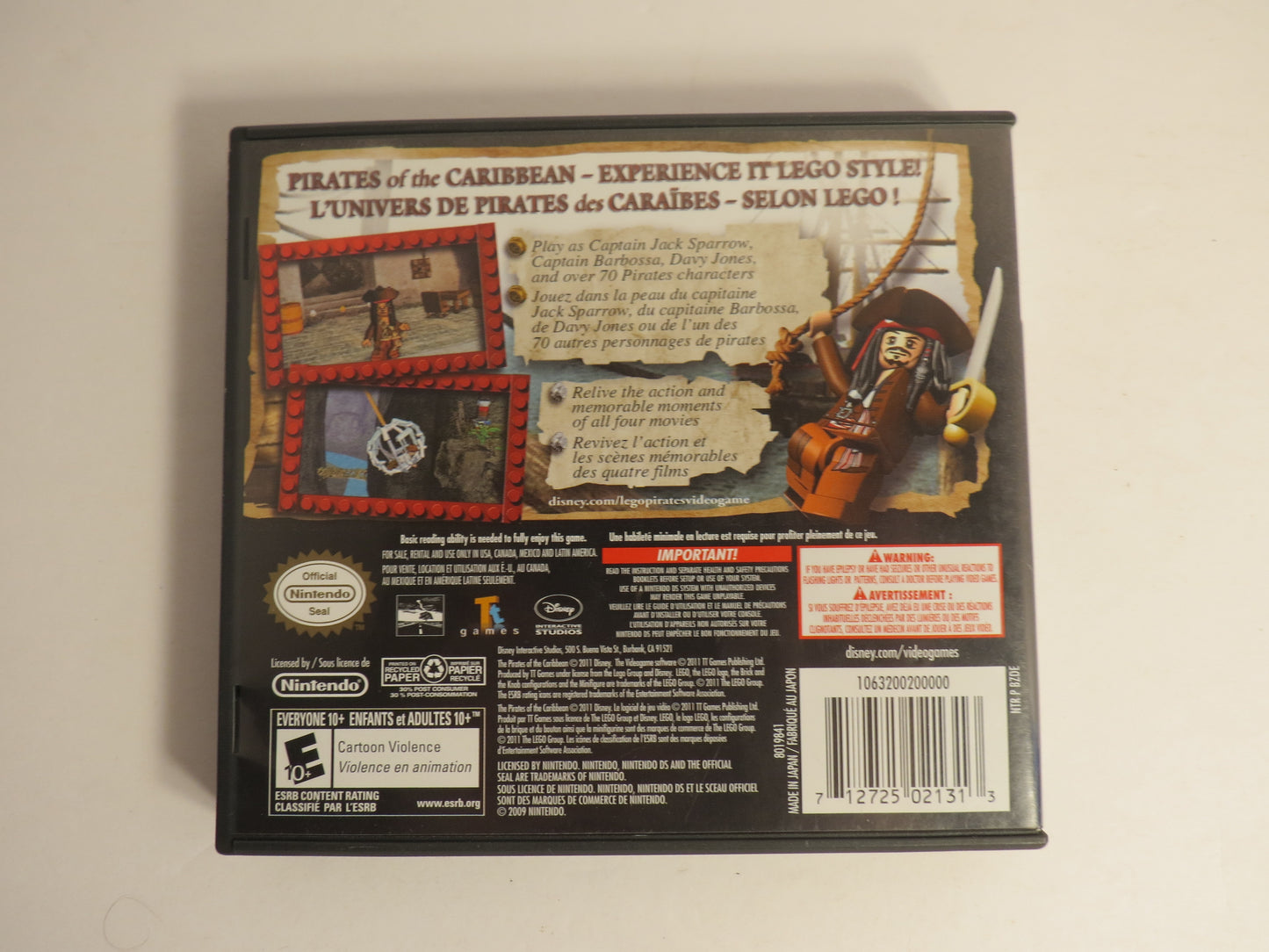 Lego Pirates of the Caribbean The Video Game Nintendo DS Game CIB