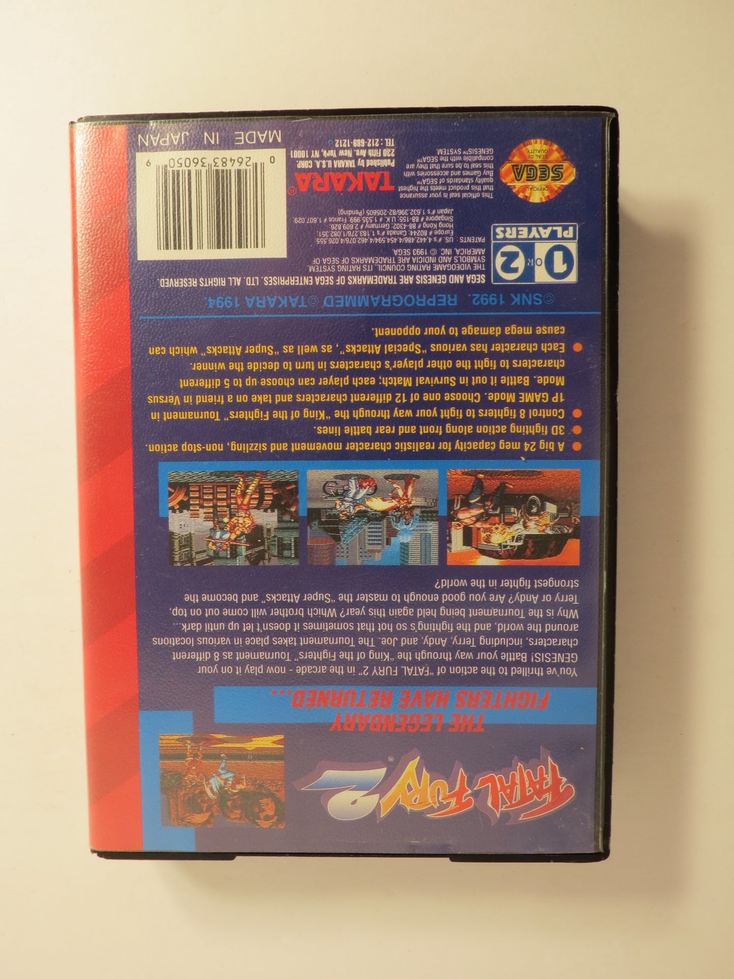 Fatal Fury 2  Sega Genesis Game CB