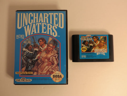 Uncharted Waters Sega Genesis Game CB