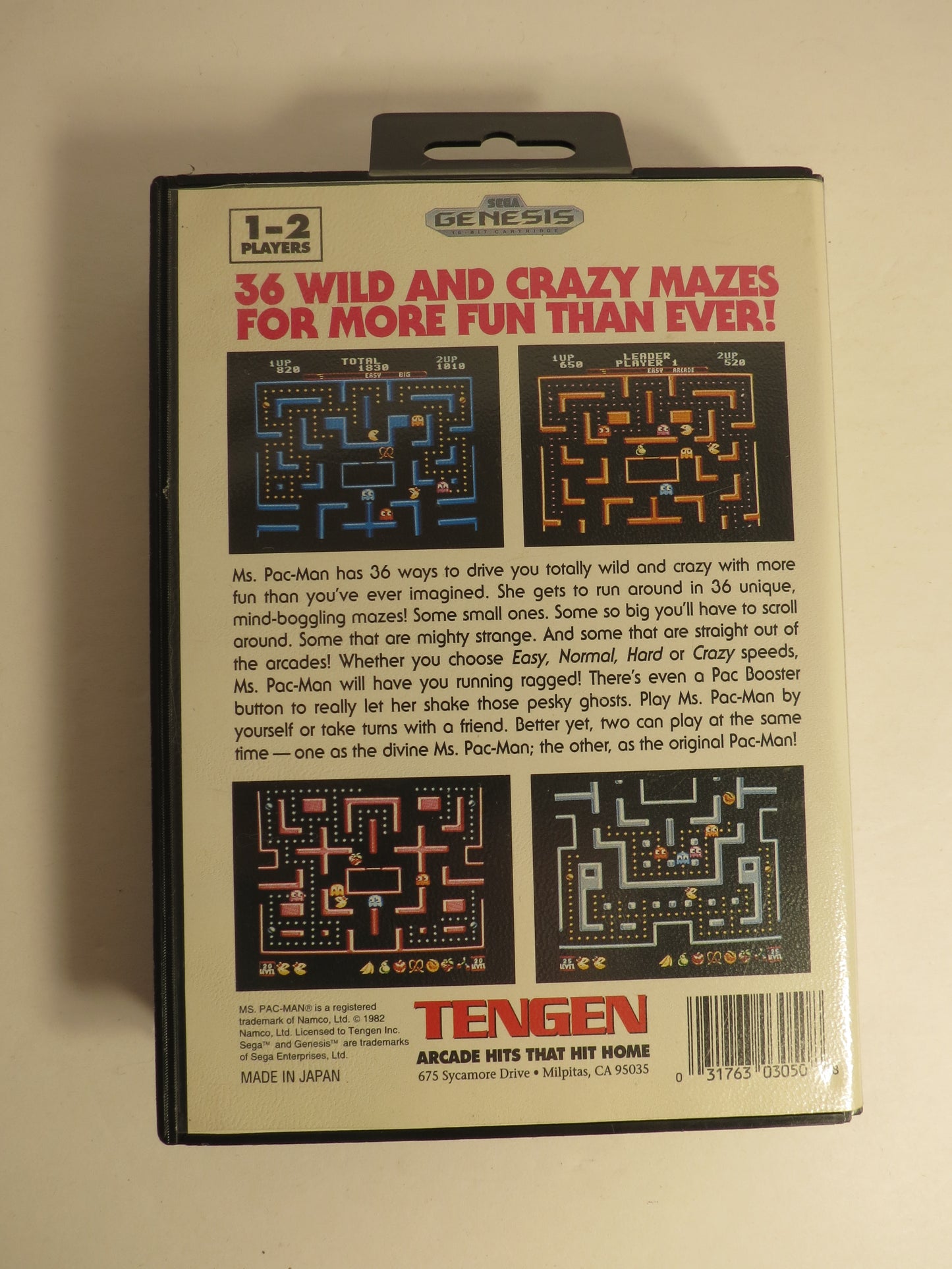 Ms. Pac-Man Sega Genesis Game CIB
