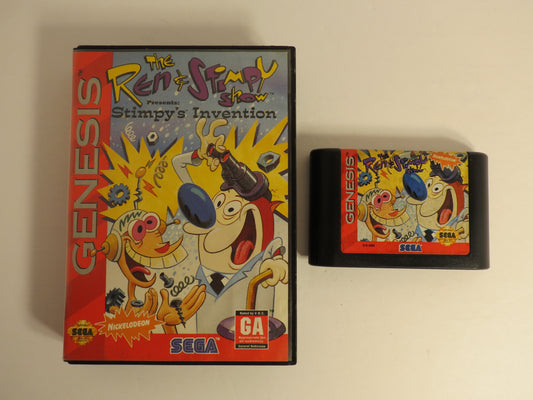 Ren & Stimpy Show Stimpy's Invention Sega Genesis Game CB