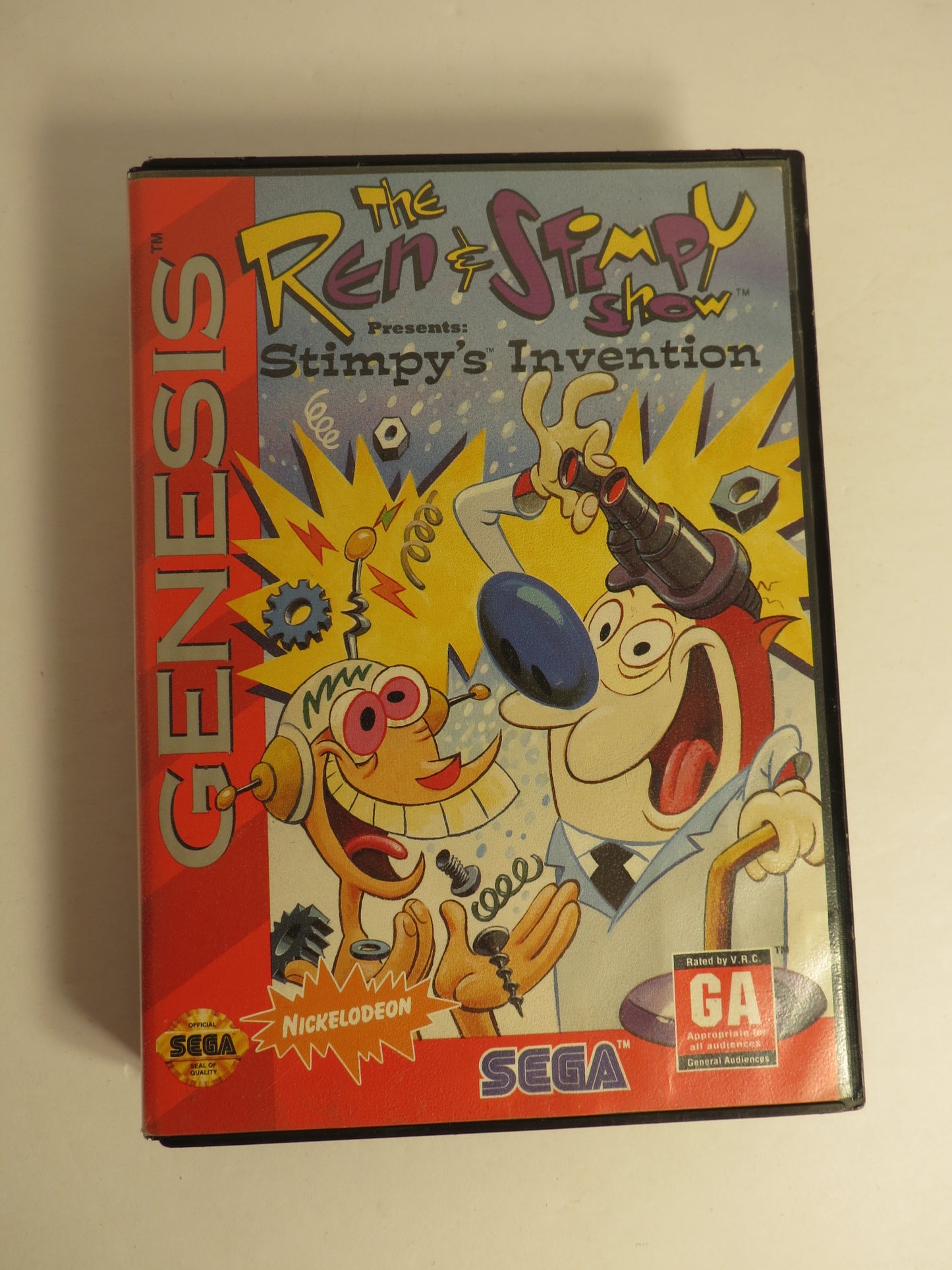 Ren & Stimpy Show Stimpy's Invention Sega Genesis Game CB