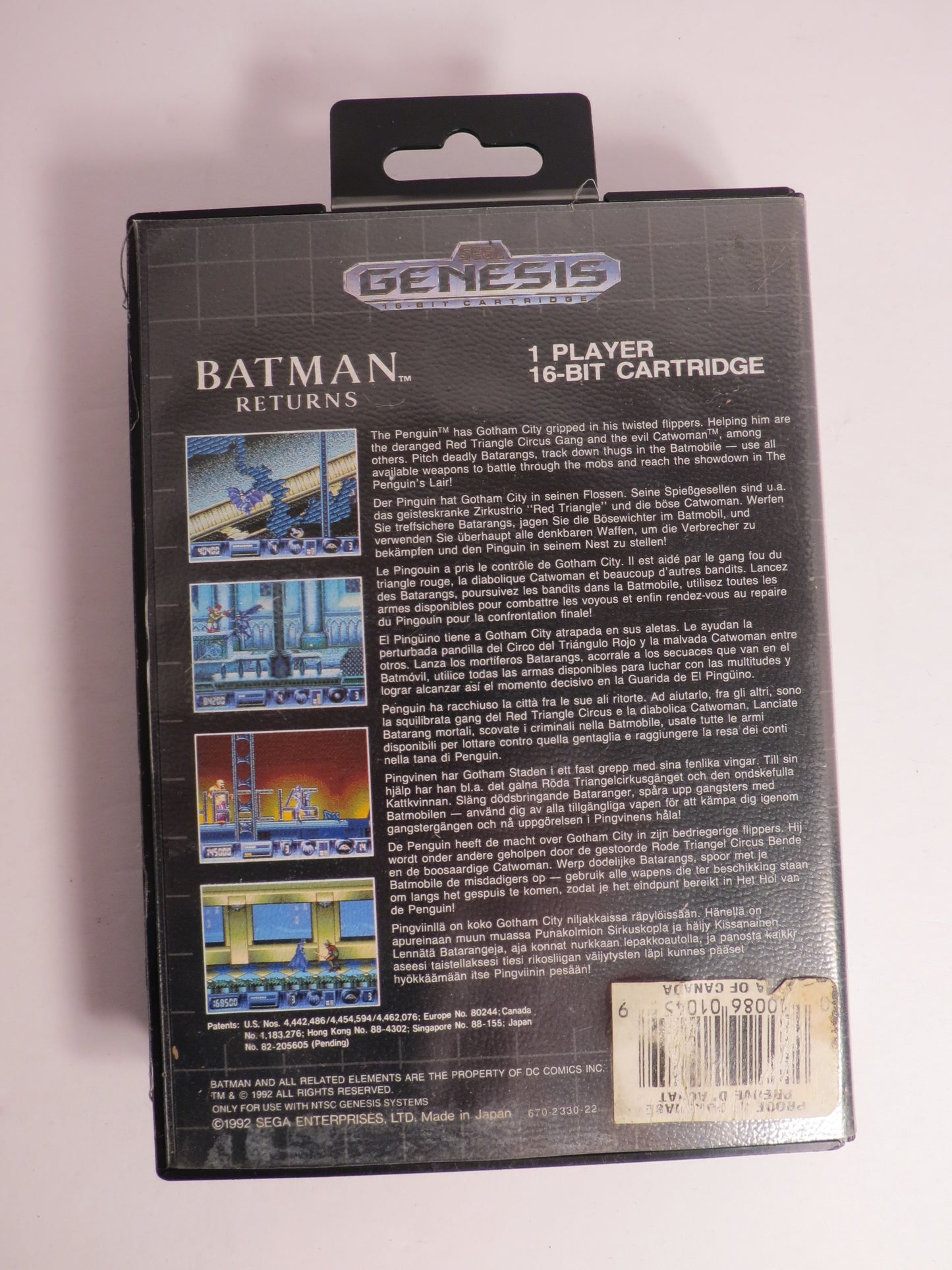 Batman Returns Sega Genesis Game CIB