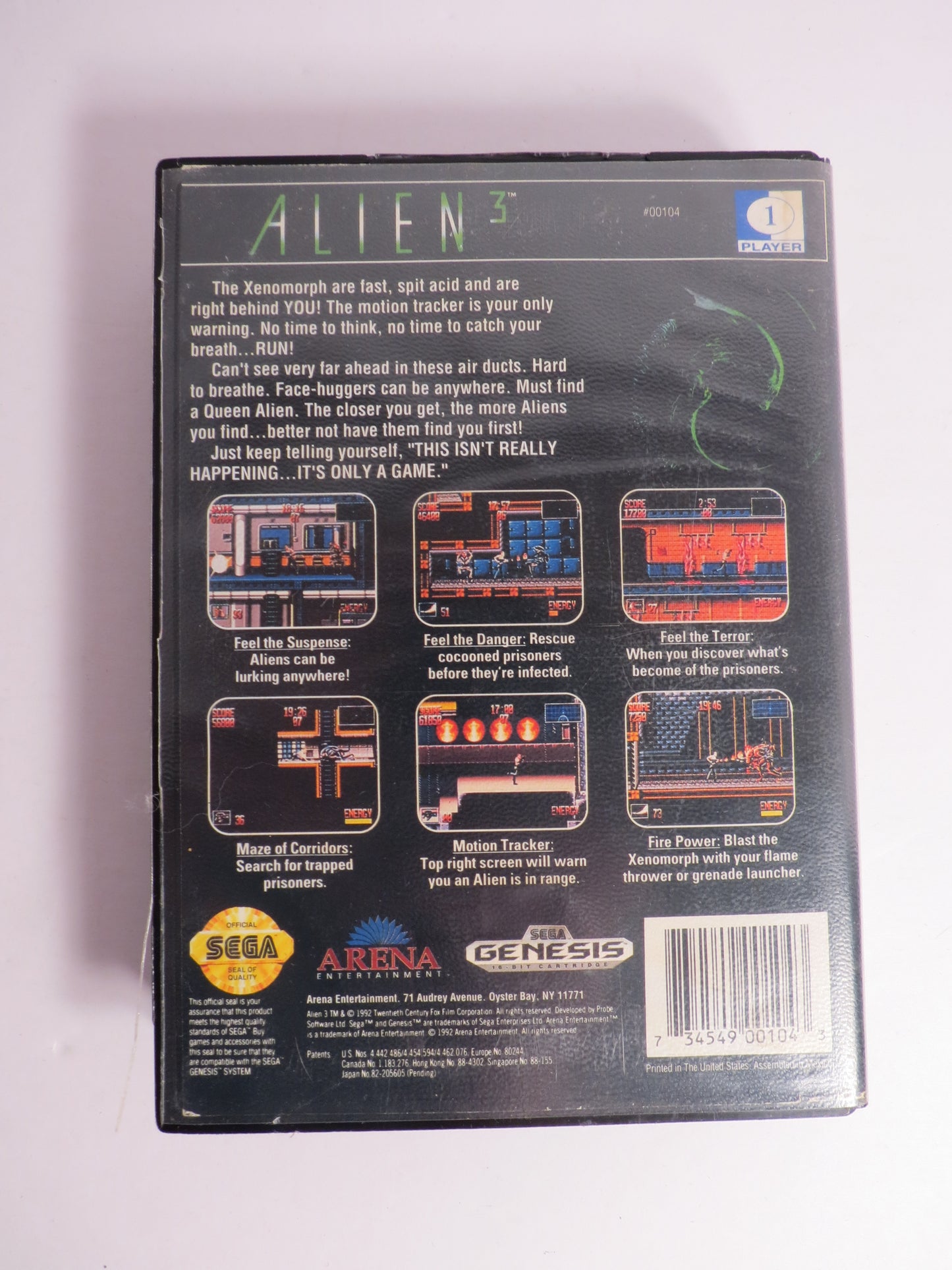 Alien 3 Sega Genesis Game CB