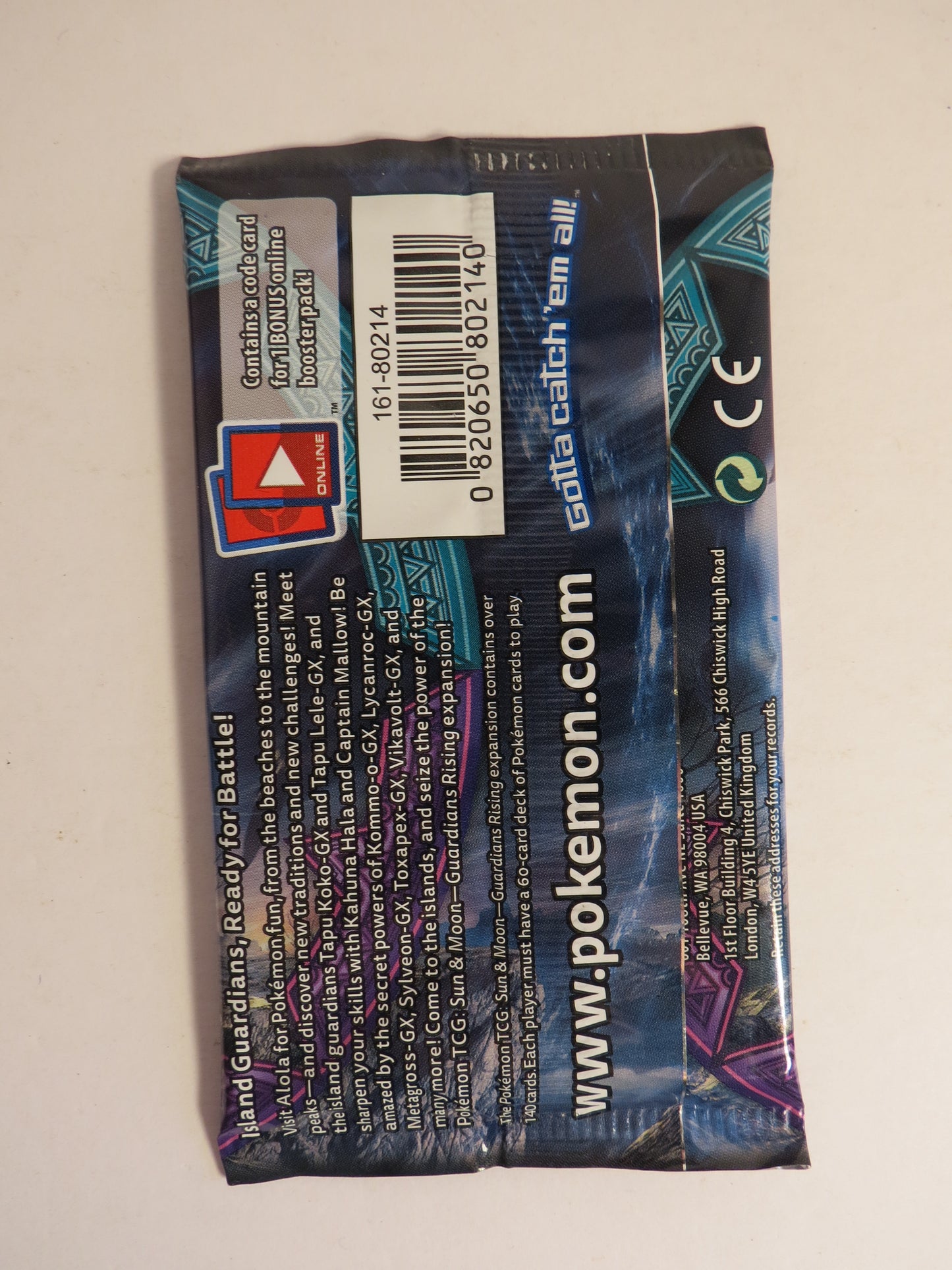 Sun & Moon Guardians Rising Pokemon Booster Pack Sealed