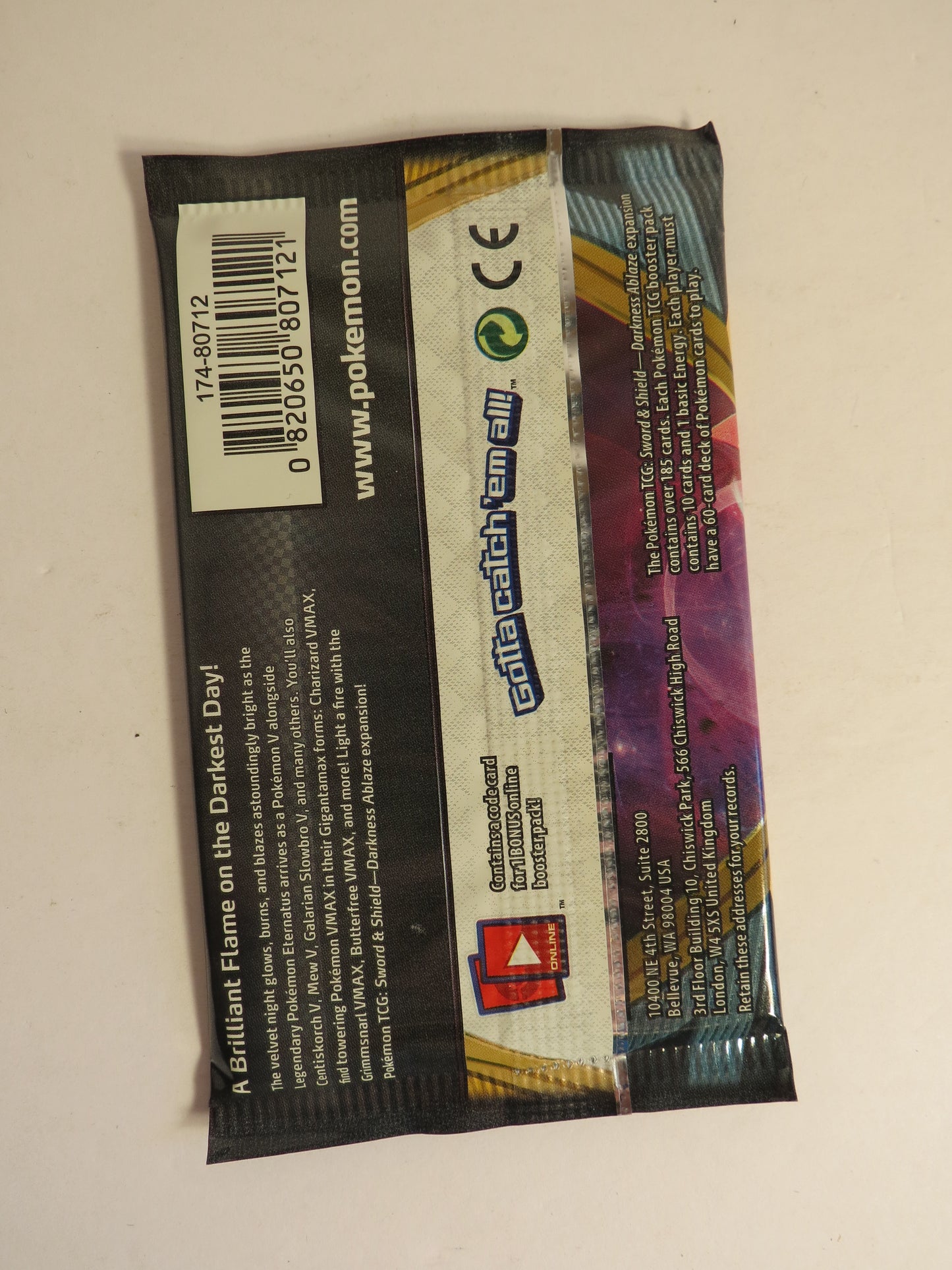 Sword & Shield Darkness Ablaze Pokemon Booster Pack Sealed