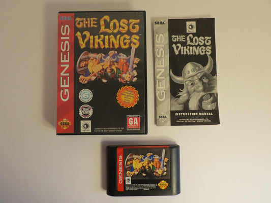 The Lost Vikings Ballistic Sega Genesis Game CIB