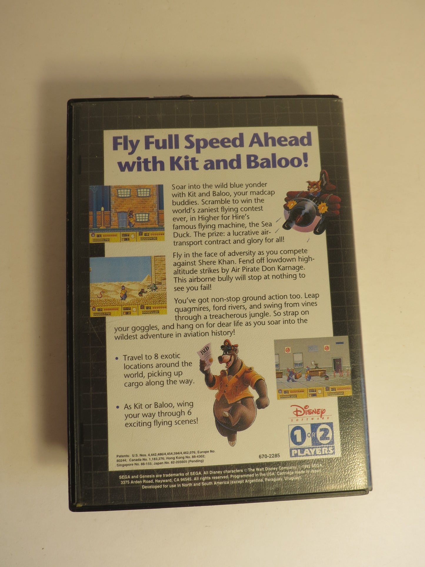 Disney's Talespin Sega Genesis Game CB