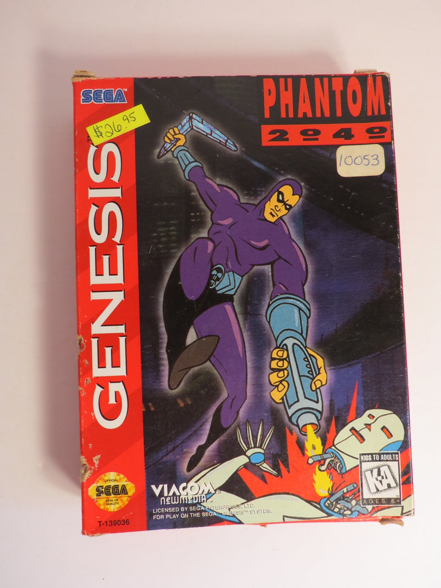 Phantom 2040 Cardboard Sega Genesis Game CIB