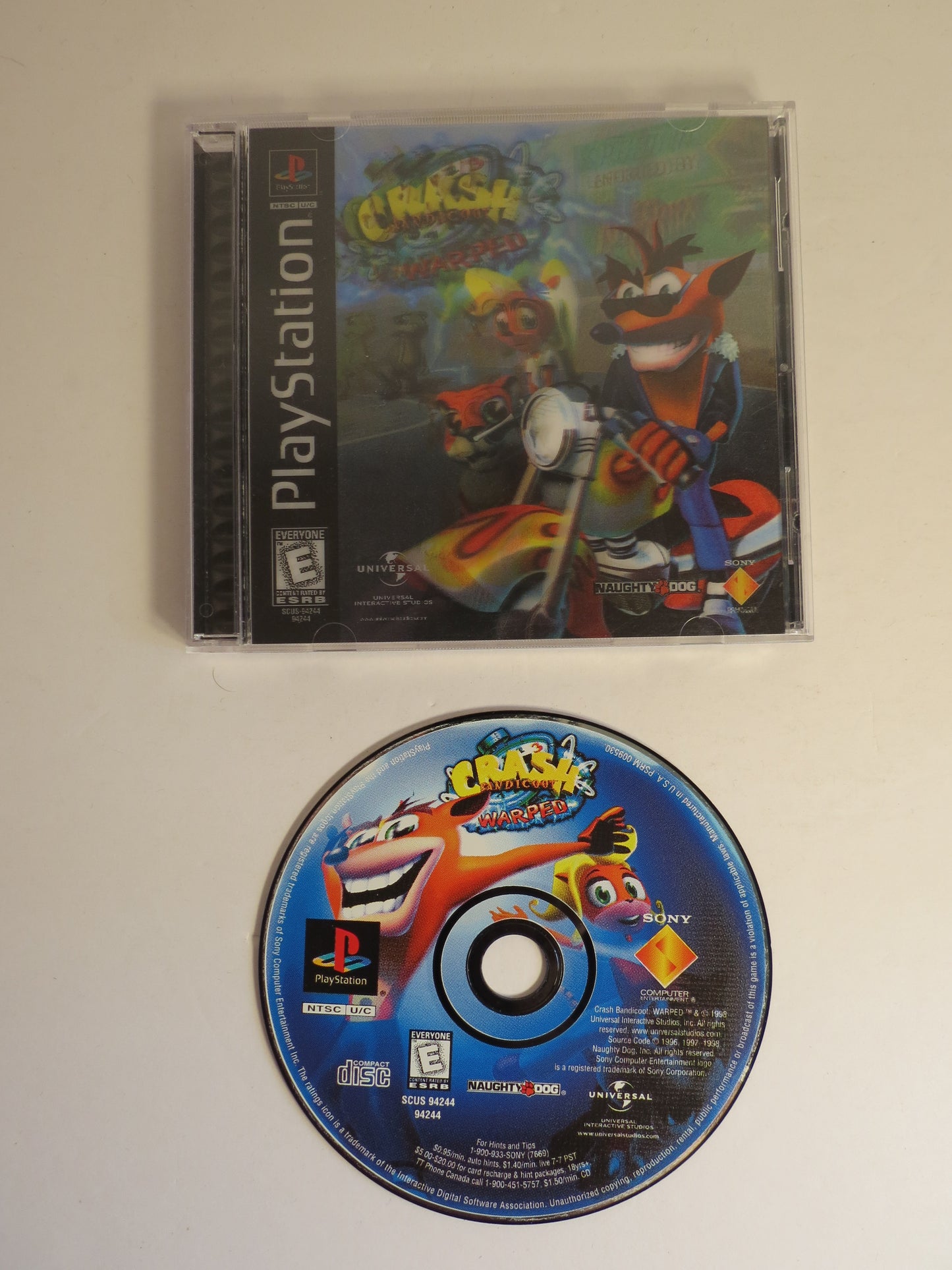 Crash Bandicoot Warped Lenticular Cover Playstation 1 PS1 Game CIB