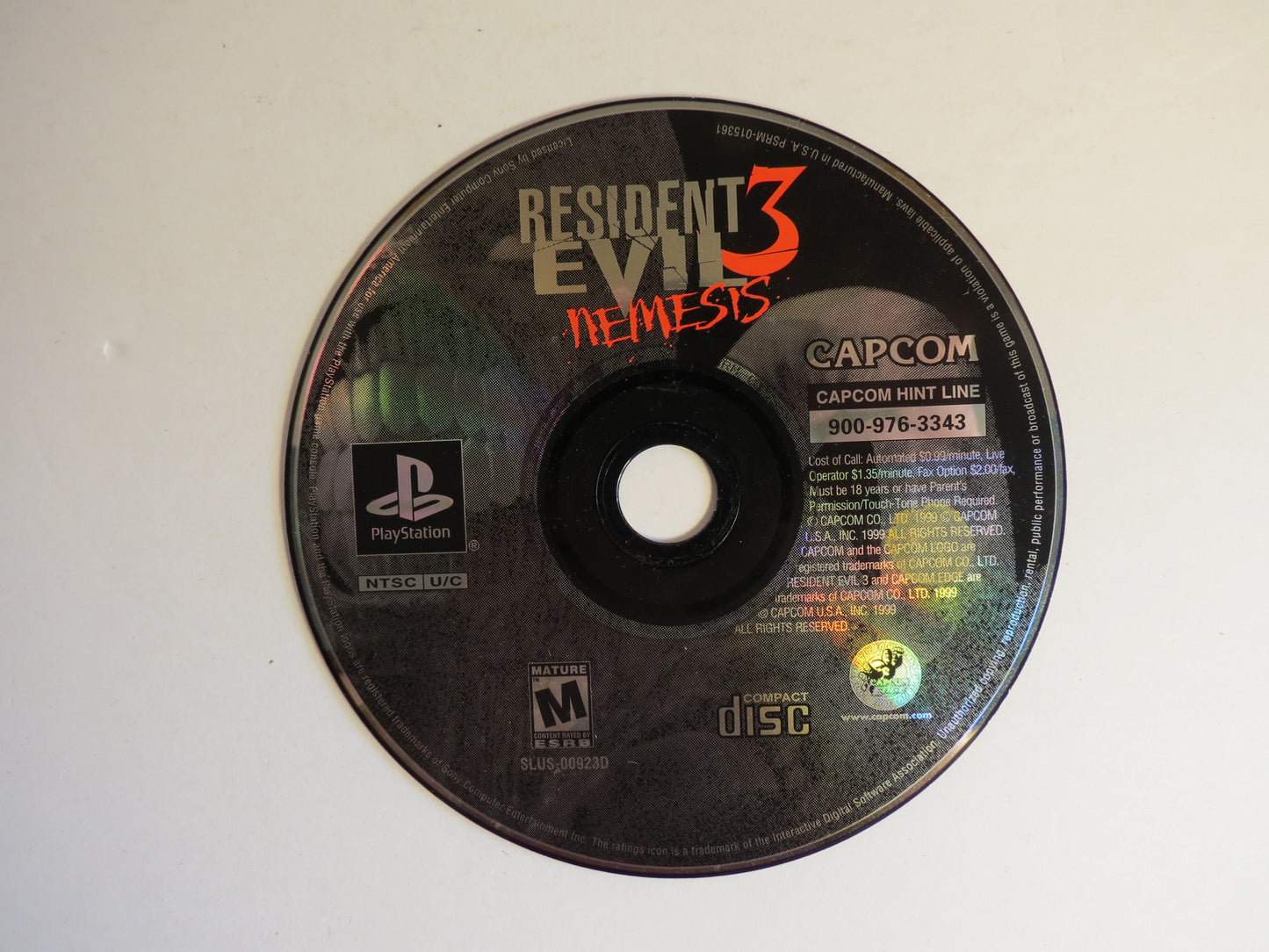 Resident Evil 3 Nemesis Playstation 1 PS1 Game CIB