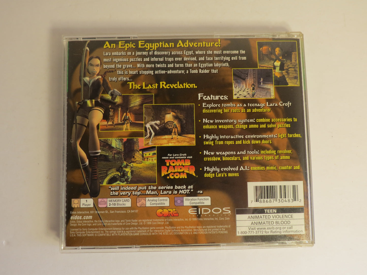 Tomb Raider The Last Revelation GH Playstation 1 PS1 Game CIB