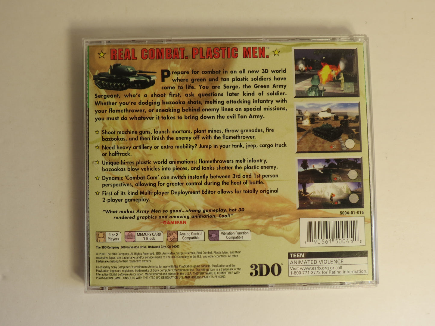 Army Men 3D GH Playstation 1 PS1 Game CIB