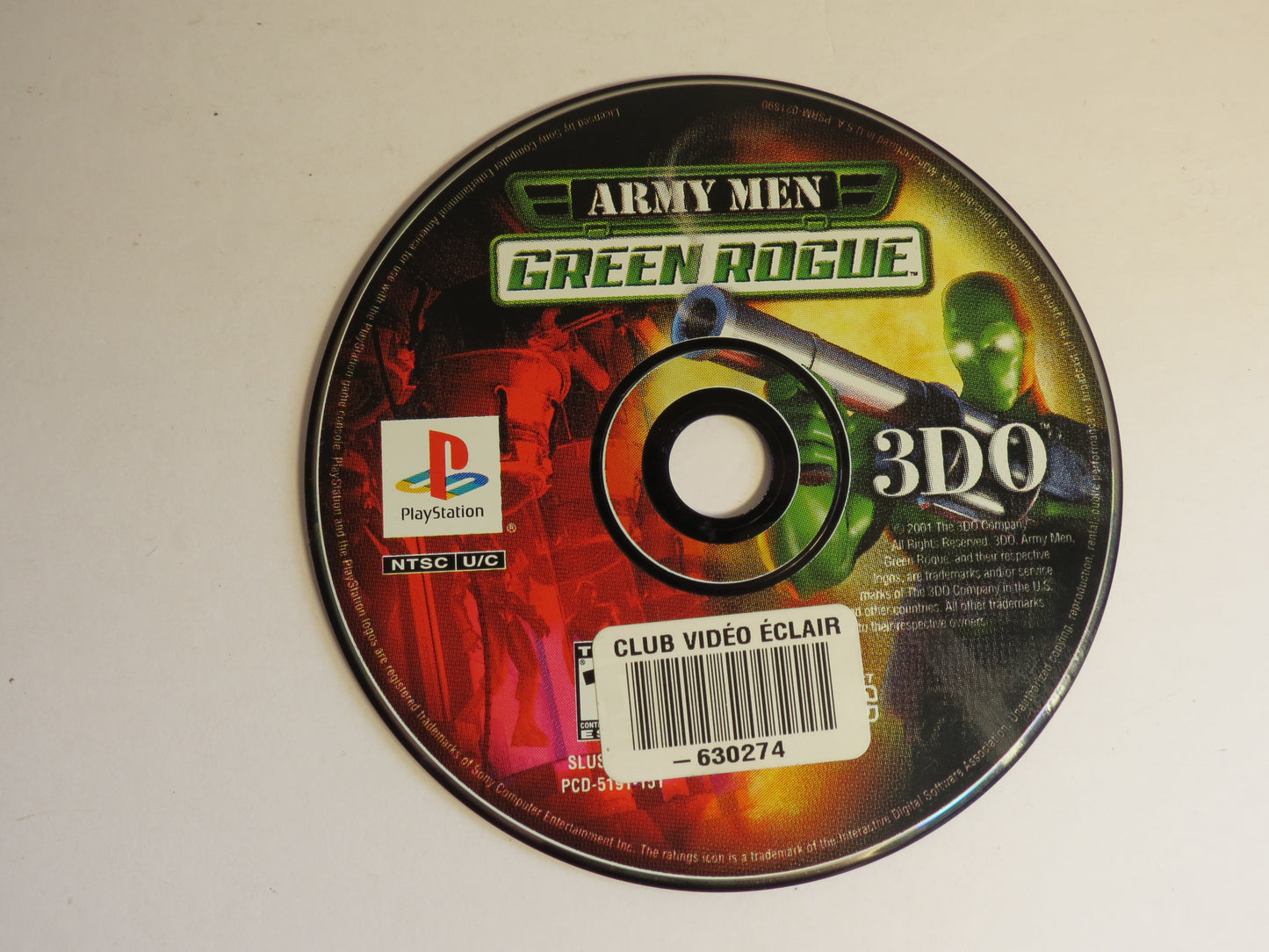 Army Men Green Rogue Playstation 1 PS1 Game CIB