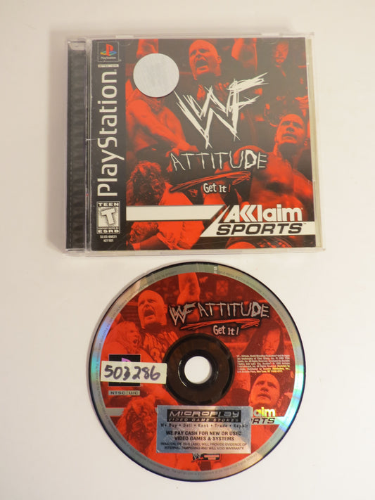 WWF Attitude Playstation 1 PS1 Game CIB