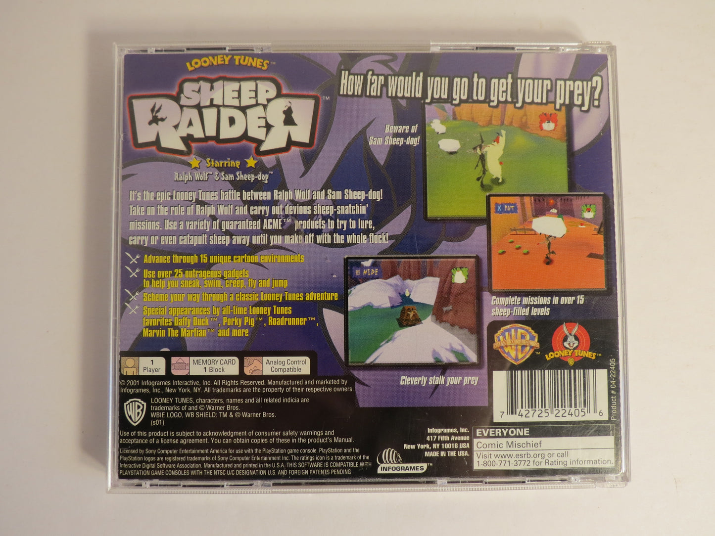 Looney Tunes Sheep Raider Playstation 1 PS1 Game CIB