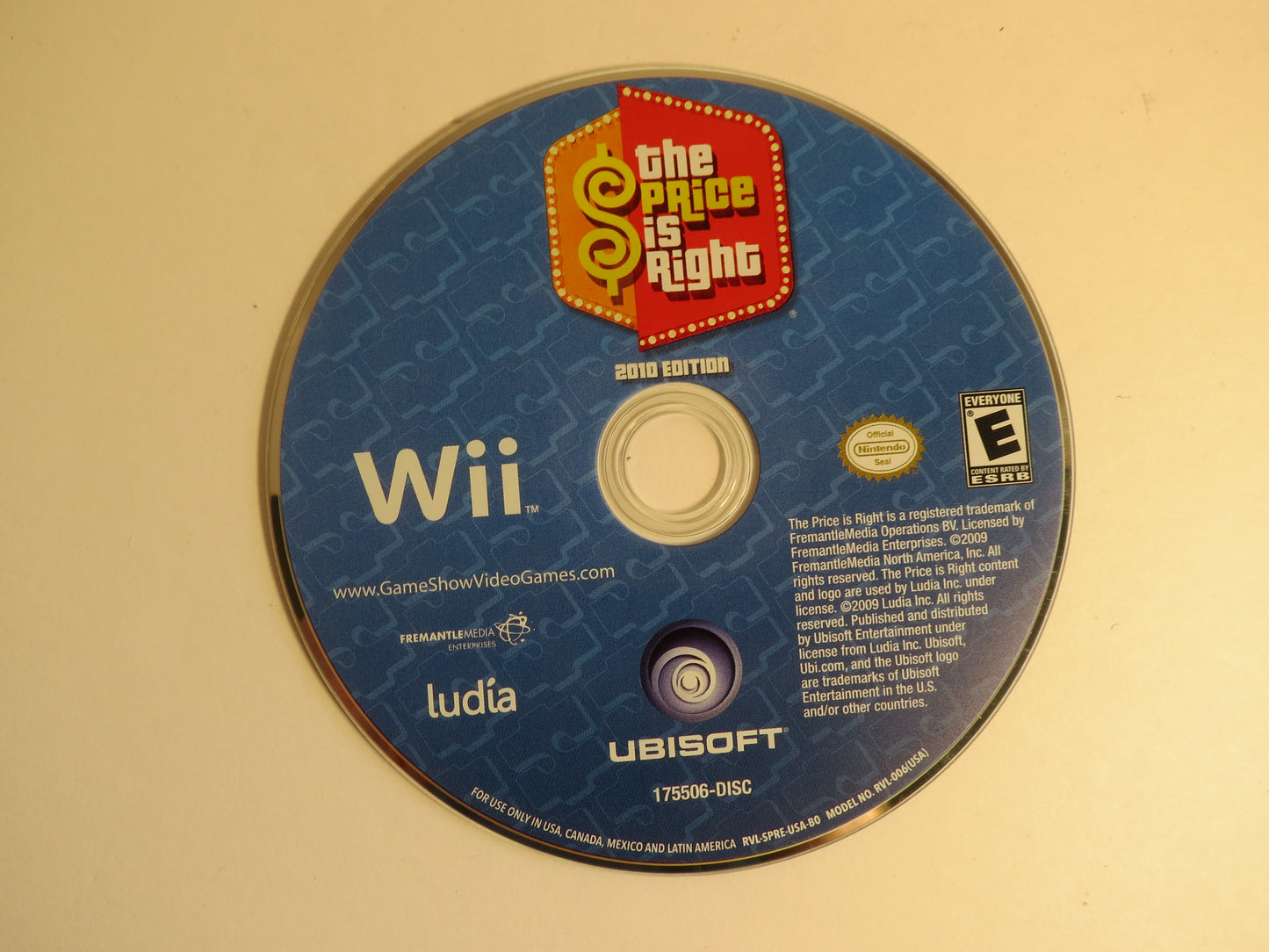 The Price is Right 2010 Edition Nintendo Wii Game CIB