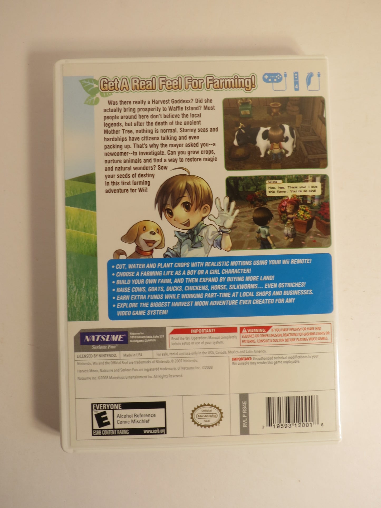 Harvest Moon Tree of Tranquility Nintendo Wii Game CIB