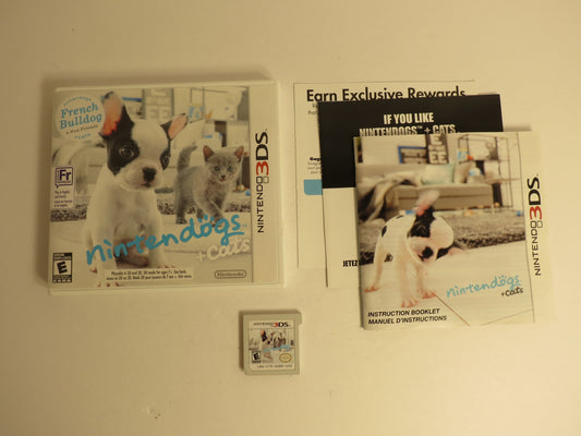 Nintendogs + Cats French Bulldog & New Friends Nintendo 3DS Game CIB