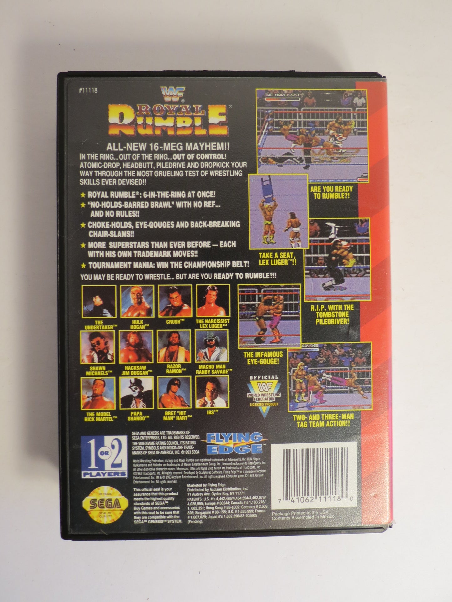 WWF Royal Rumble Sega Genesis Game CIB