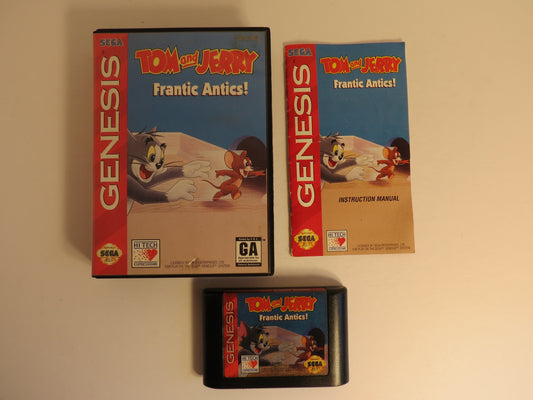 Tom and Jerry Frantic Antics! Sega Genesis Game CIB