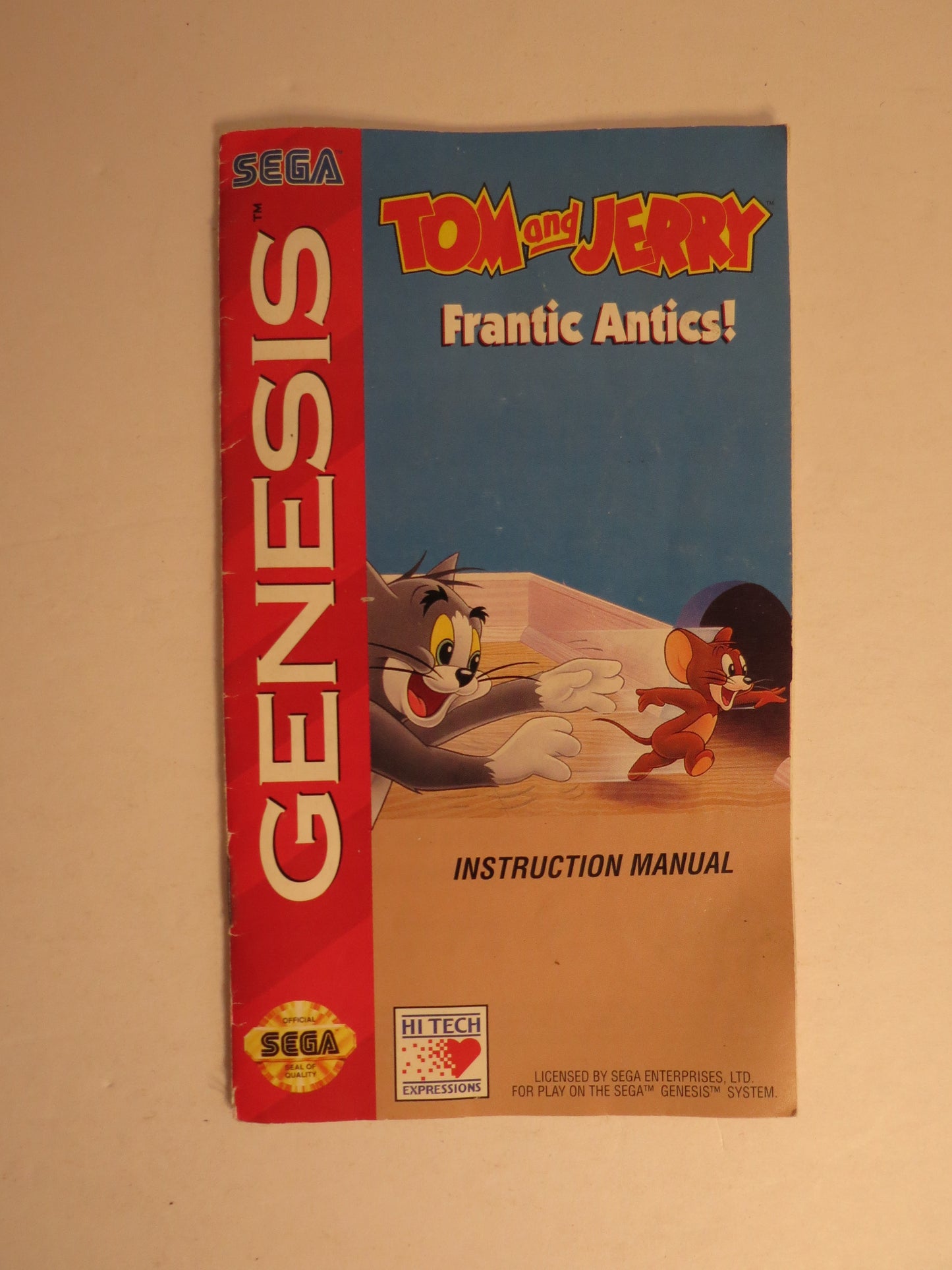 Tom and Jerry Frantic Antics! Sega Genesis Game CIB
