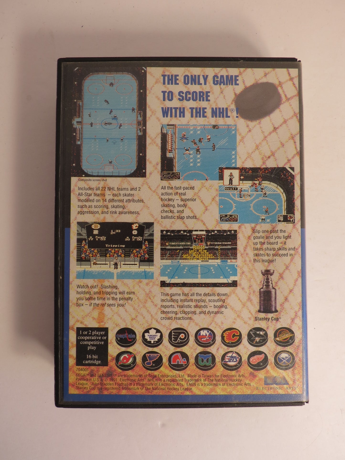 NHL Hockey Sega Genesis Game CIB