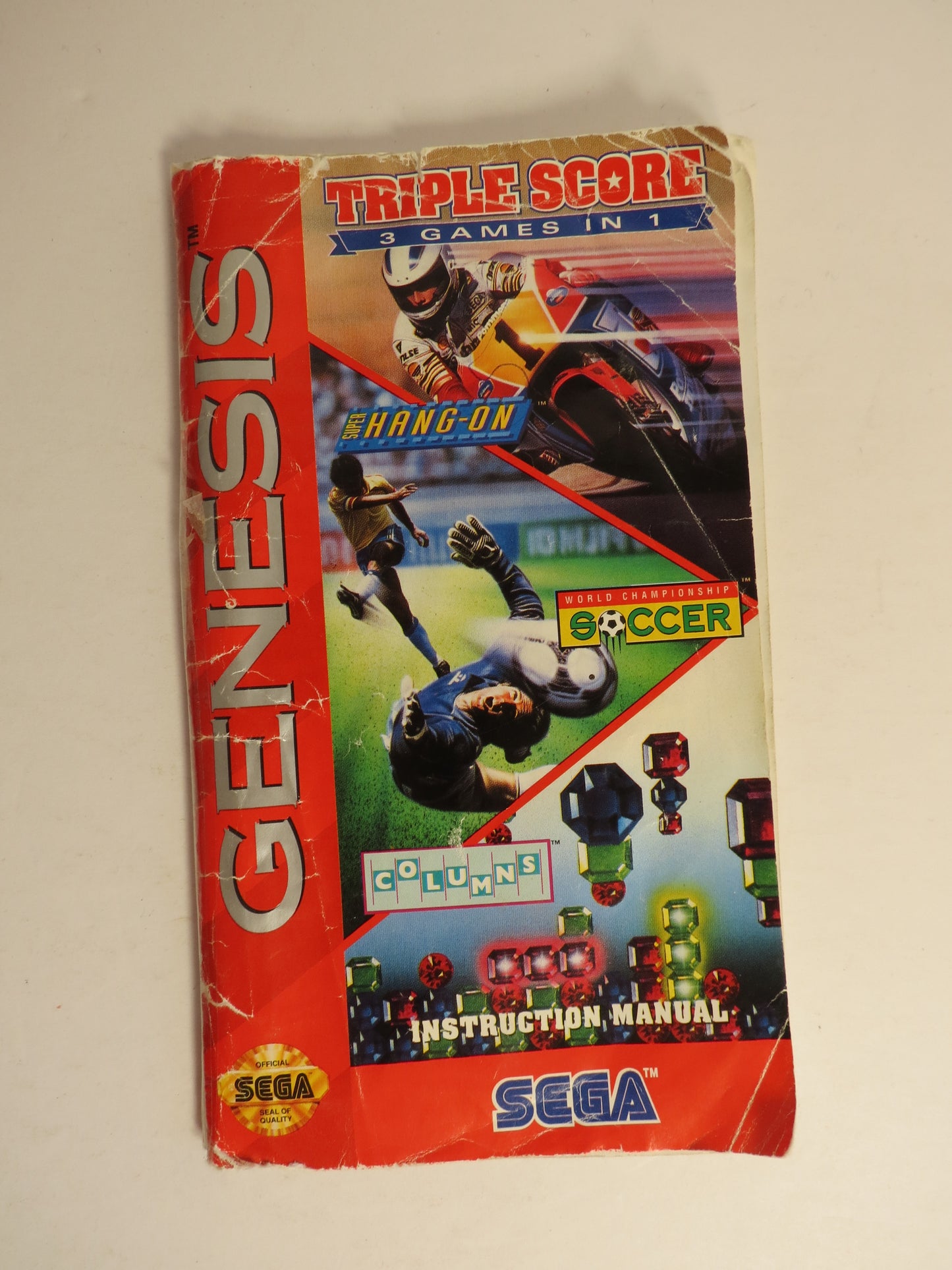 Triple Score 3 Games in 1 Sega Genesis Game CIB