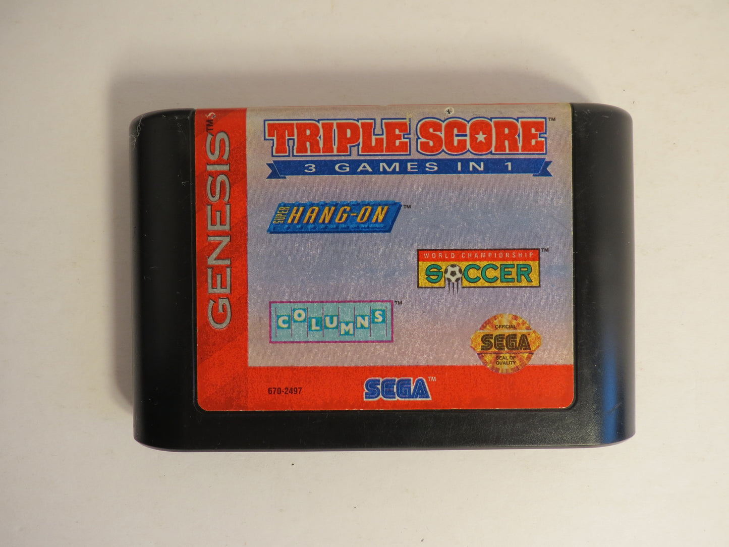 Triple Score 3 Games in 1 Sega Genesis Game CIB