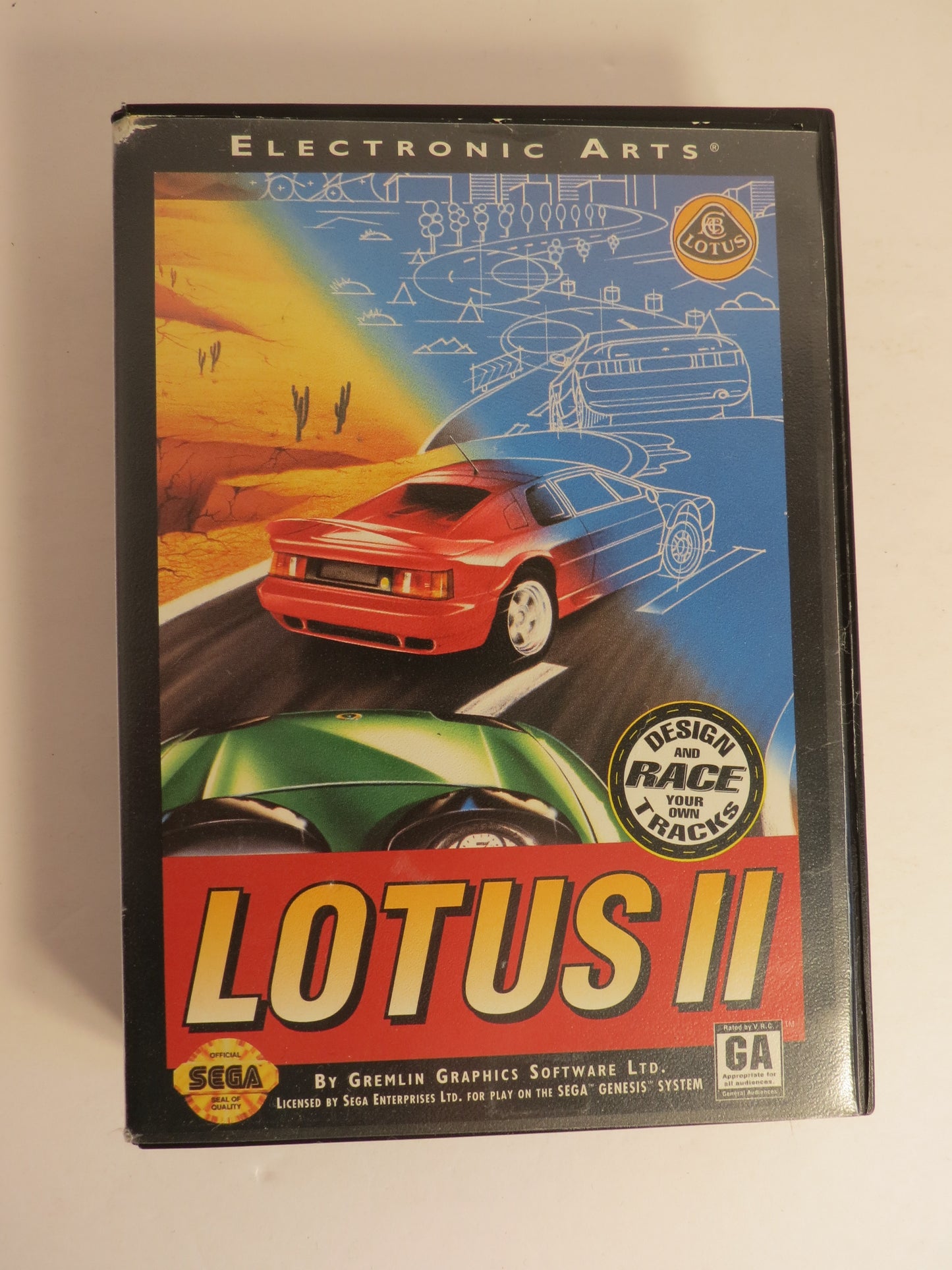 Lotus II Sega Genesis Game CIB