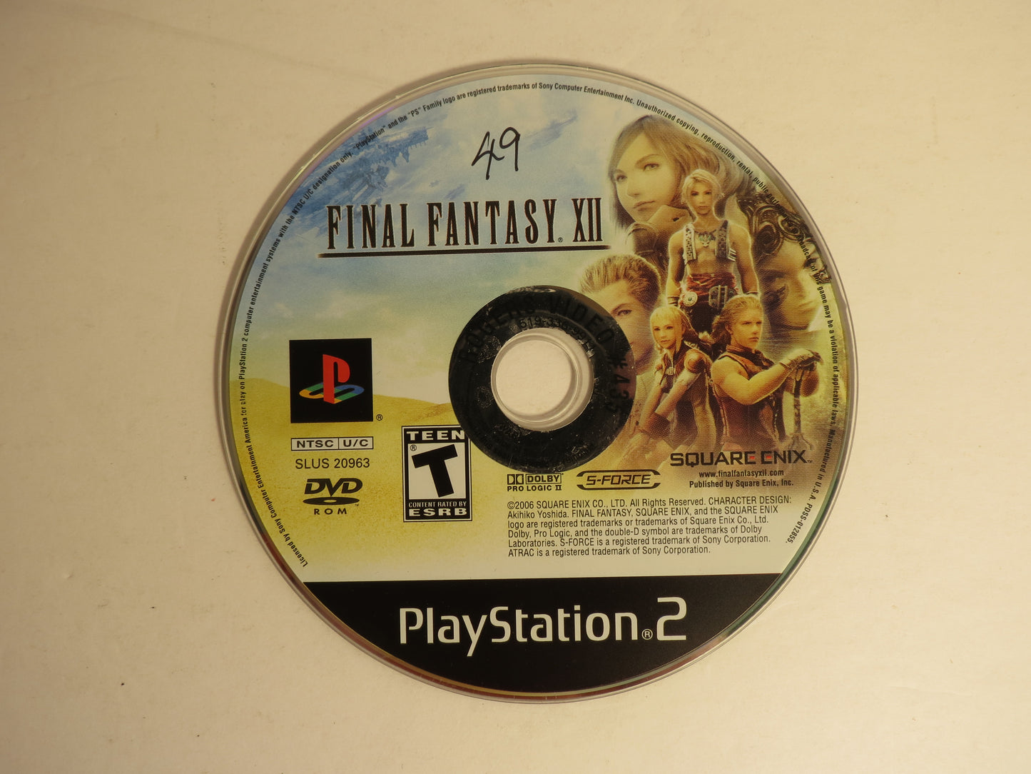 Final Fantasy XII Playstation 2 PS2 Game CB