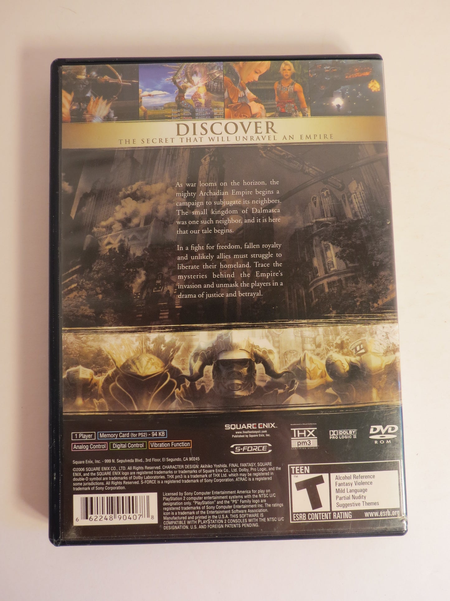 Final Fantasy XII Playstation 2 PS2 Game CB