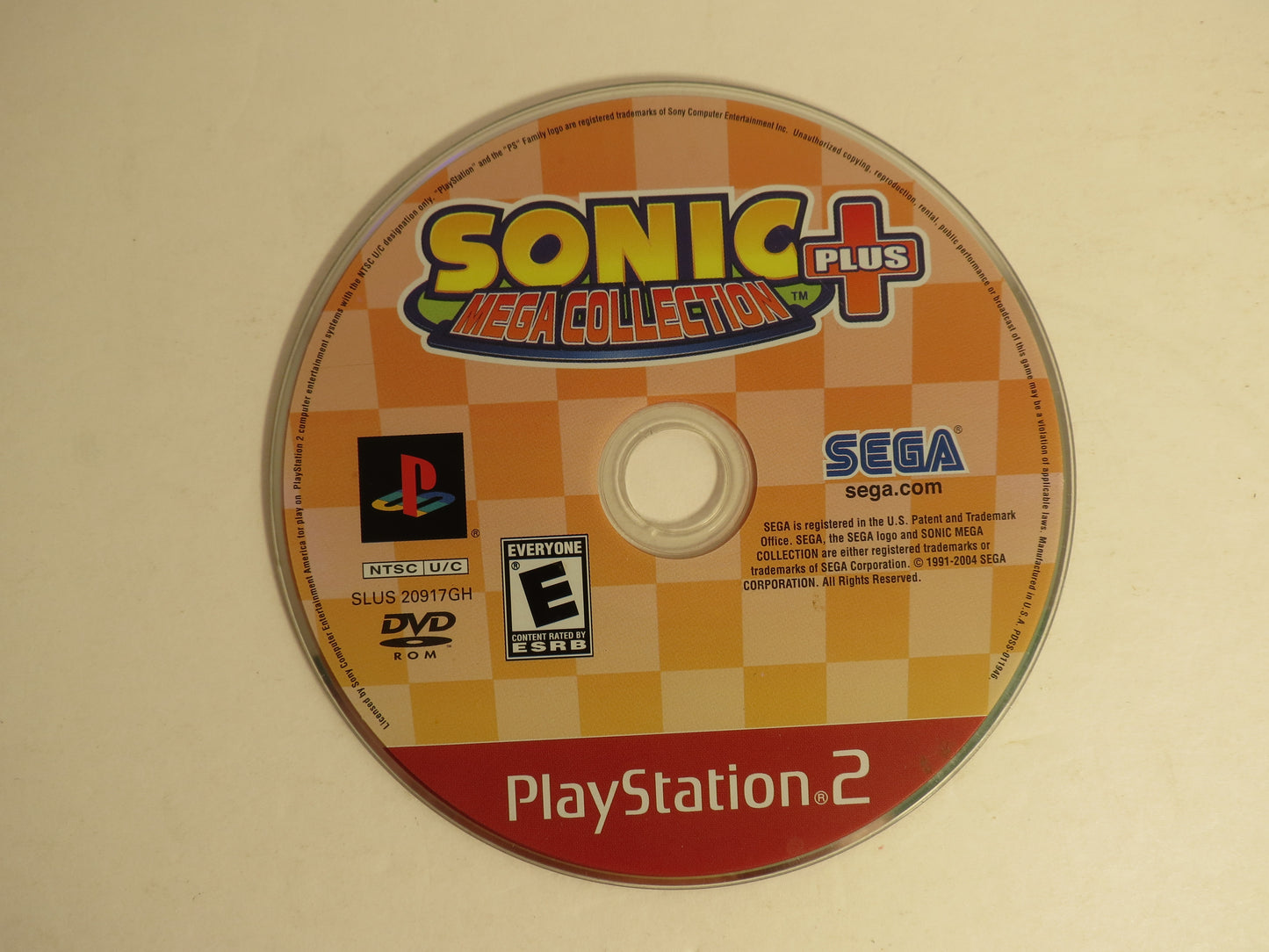Sonic Mega Collection Plus Greatest Hits Playstation 2 PS2 Game CB