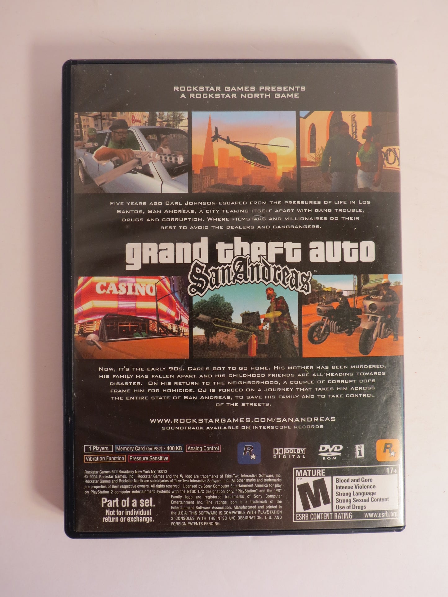 Grand Theft Auto San Andreas Playstation 2 PS2 Game CIB + Map