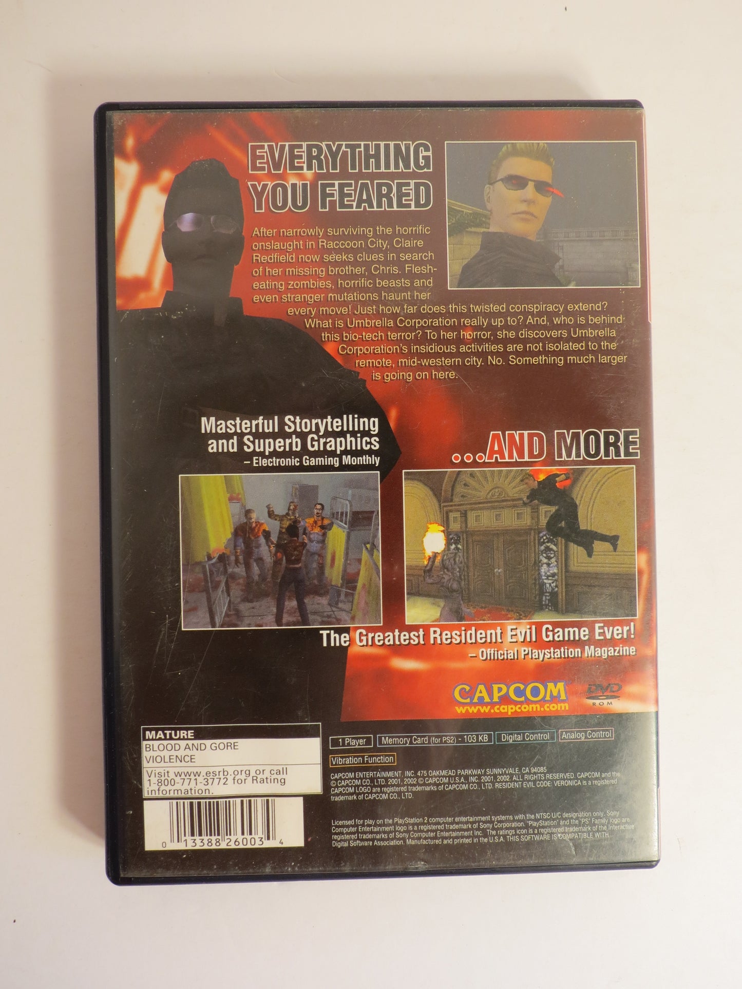 Resident Evil Code Veronica X Greatest Hits Playstation 2 PS2 Game CIB