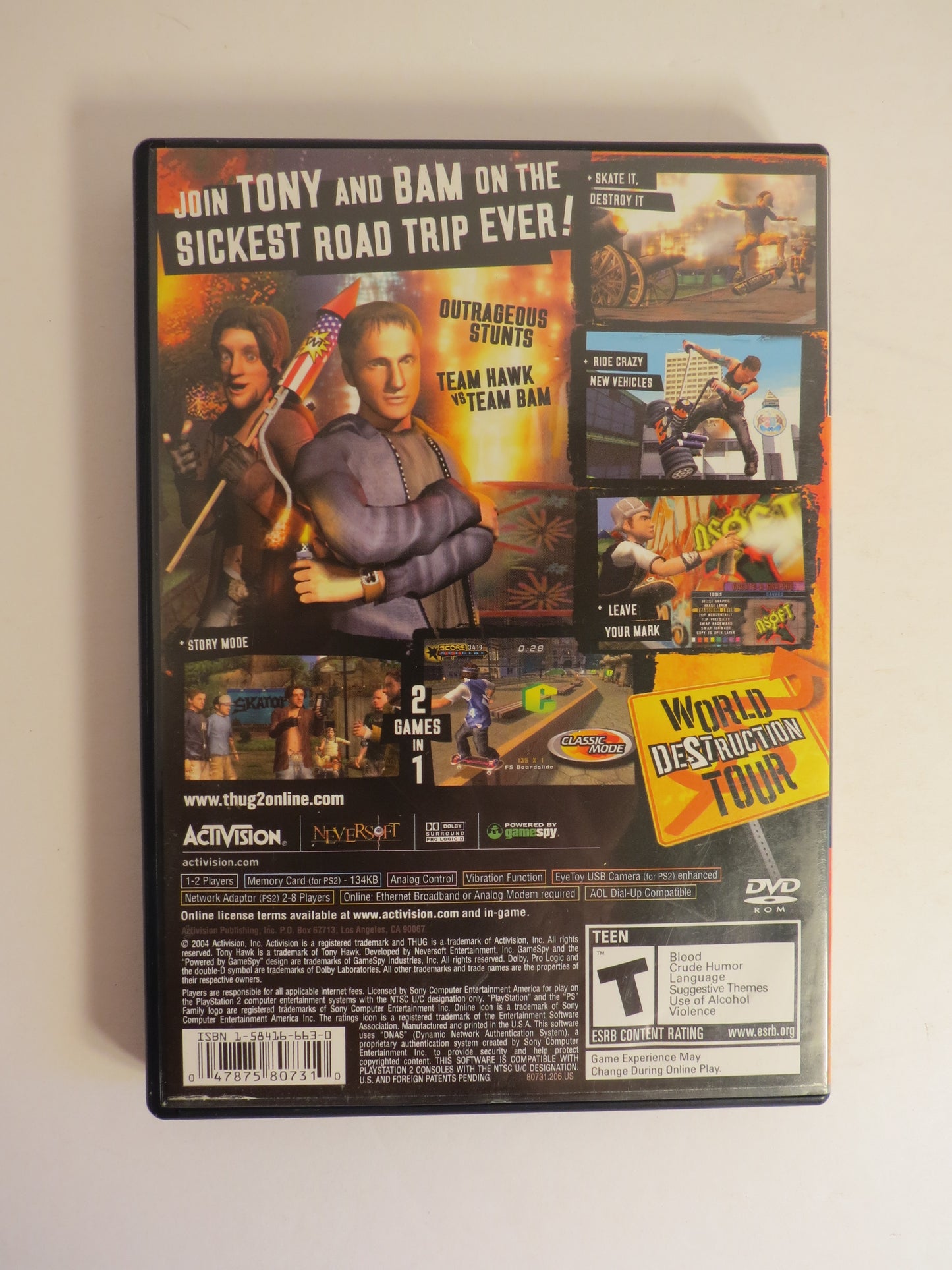 Tony Hawk's Underground 2 Playstation 2 PS2 Game CIB