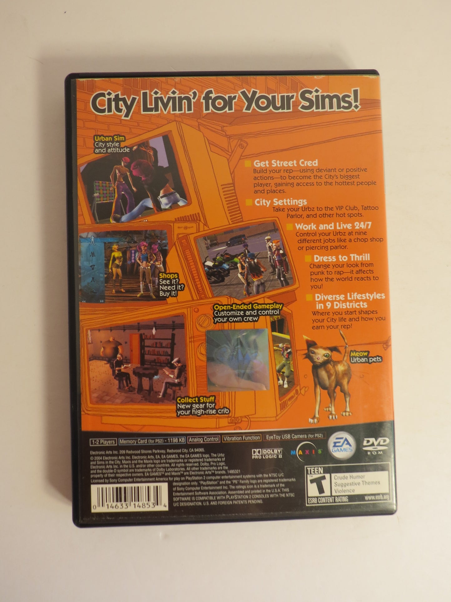 The Urbz Sims in the City Playstation 2 PS2 Game CIB