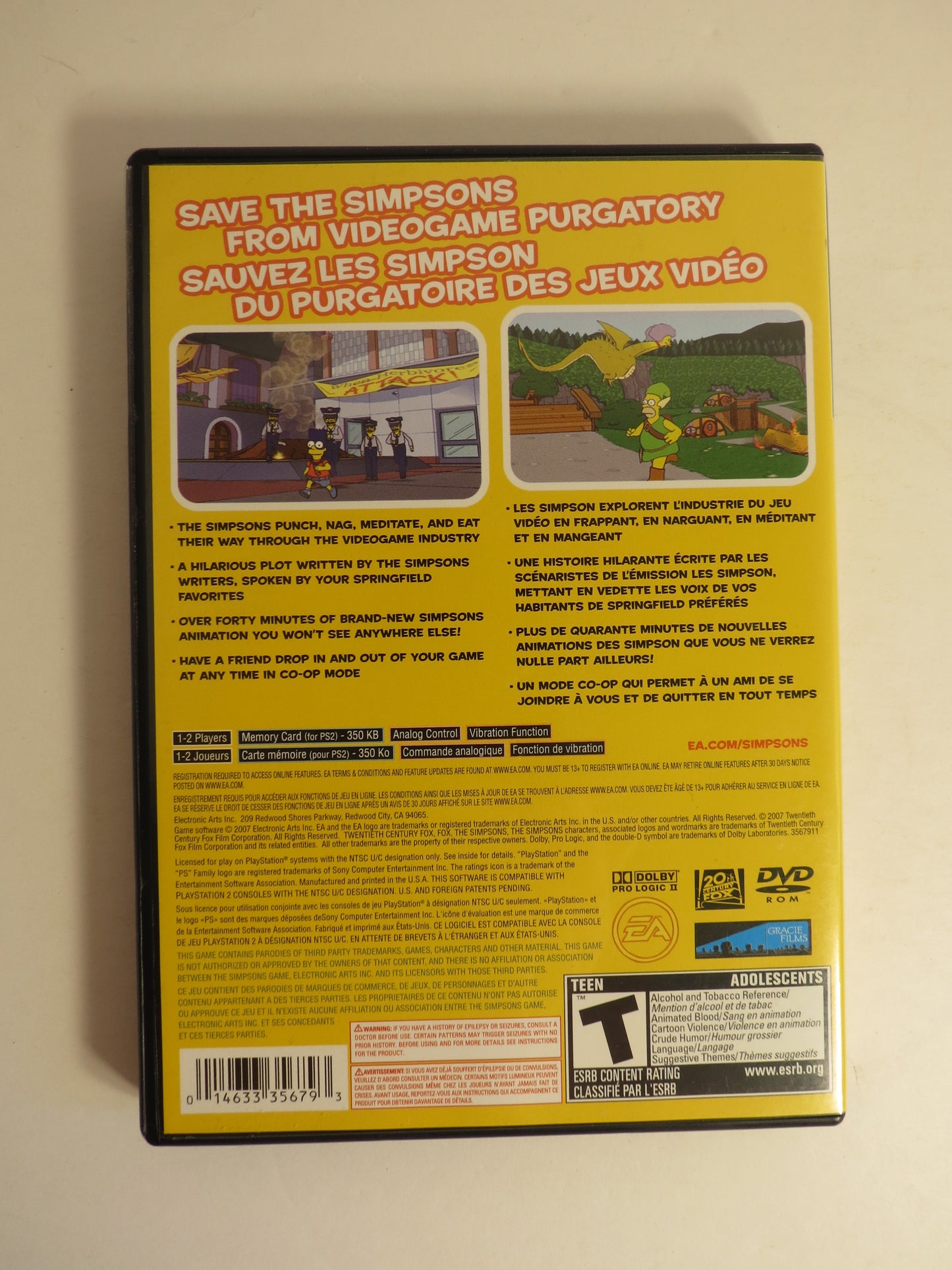 The Simpsons Game Playstation 2 PS2 Game CIB