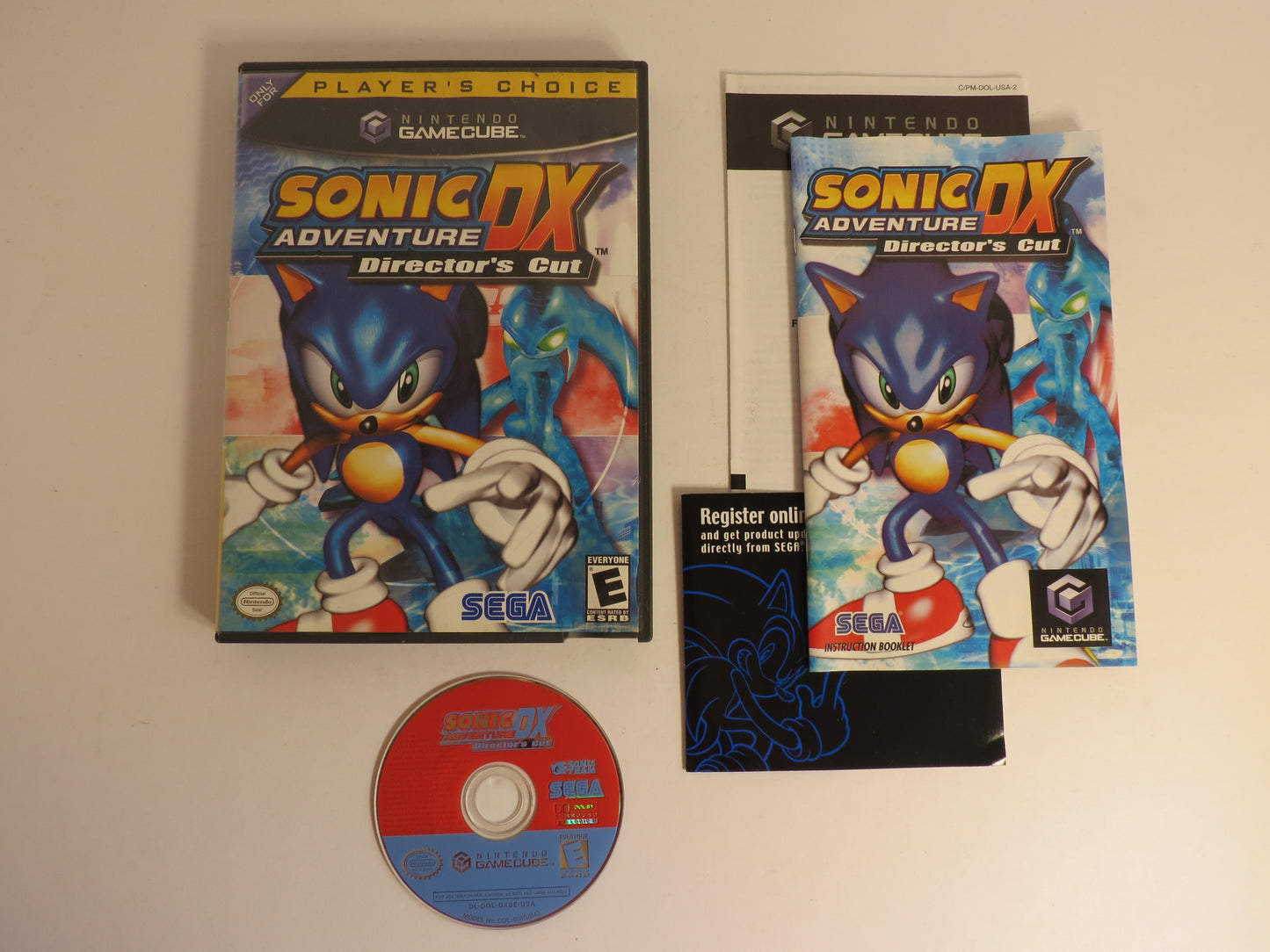Sonic Adventure DX Player's Choice Nintendo Gamecube Game CIB