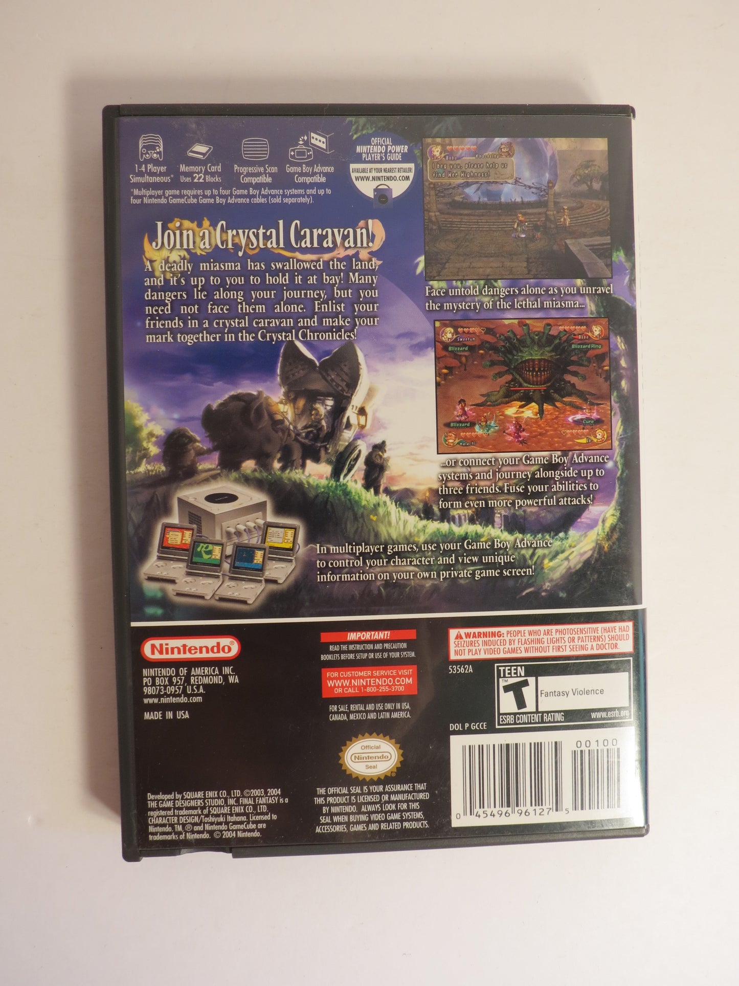 Final Fantasy Crystal Chronicles Nintendo Gamecube Game CB