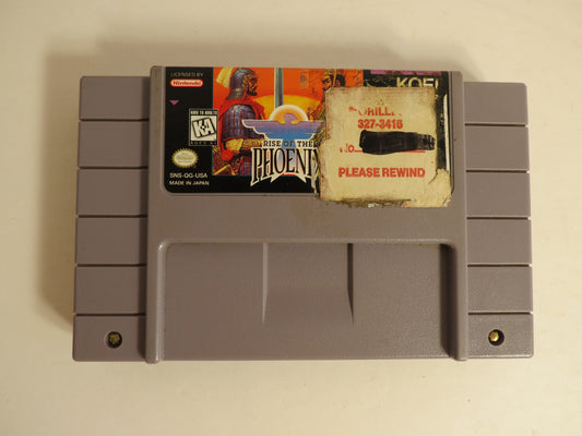 Rise of the Phoenix Super Nintendo SNES Game