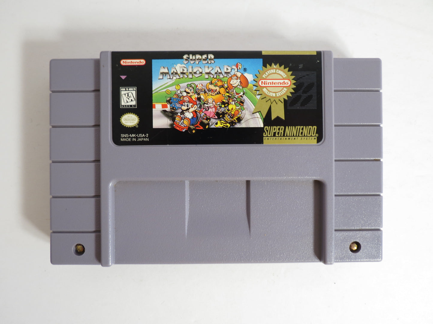 Super Mario kart Player's Choice Super Nintendo SNES Game