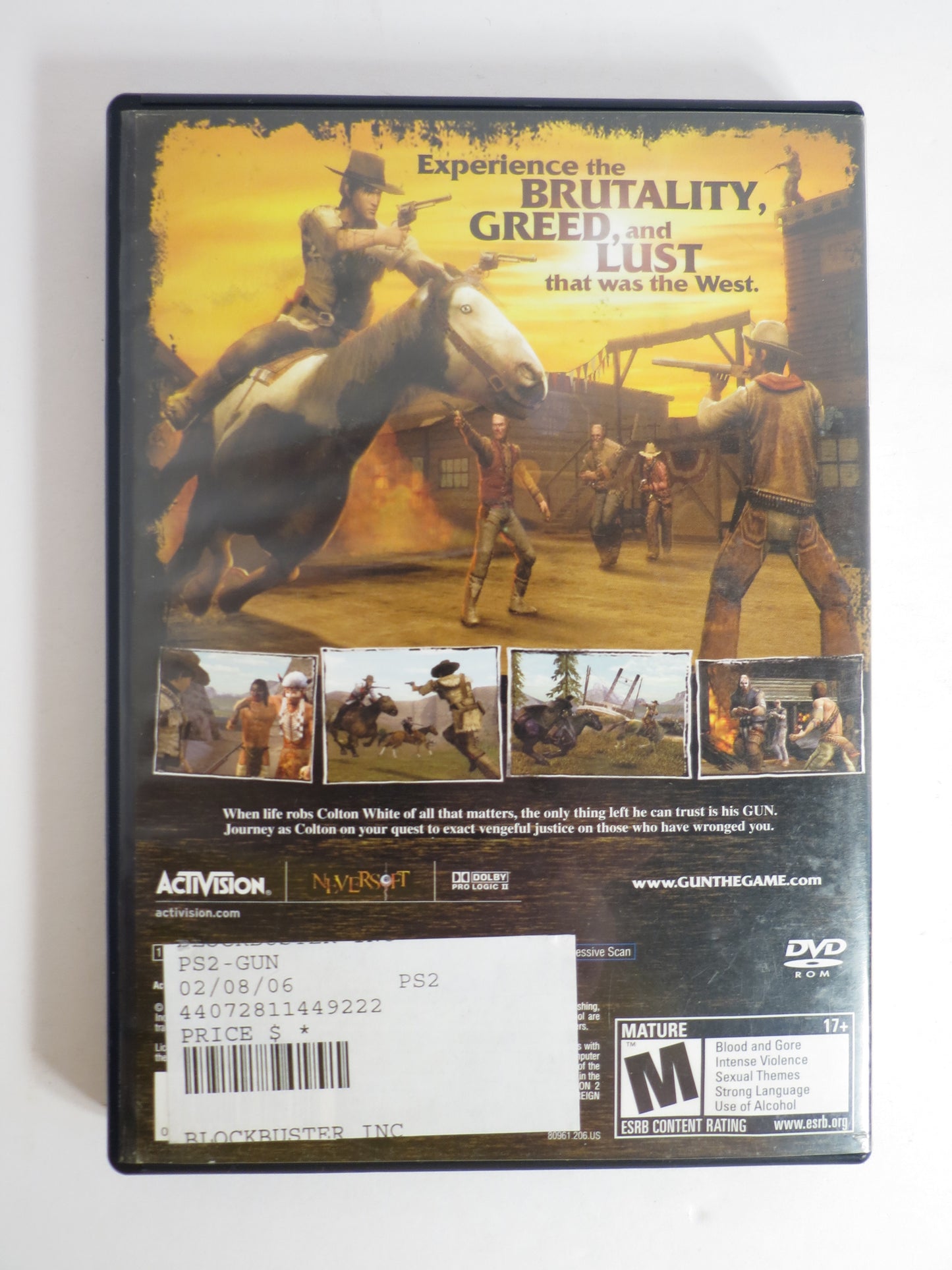 Gun Playstation 2 PS2 Game CIB