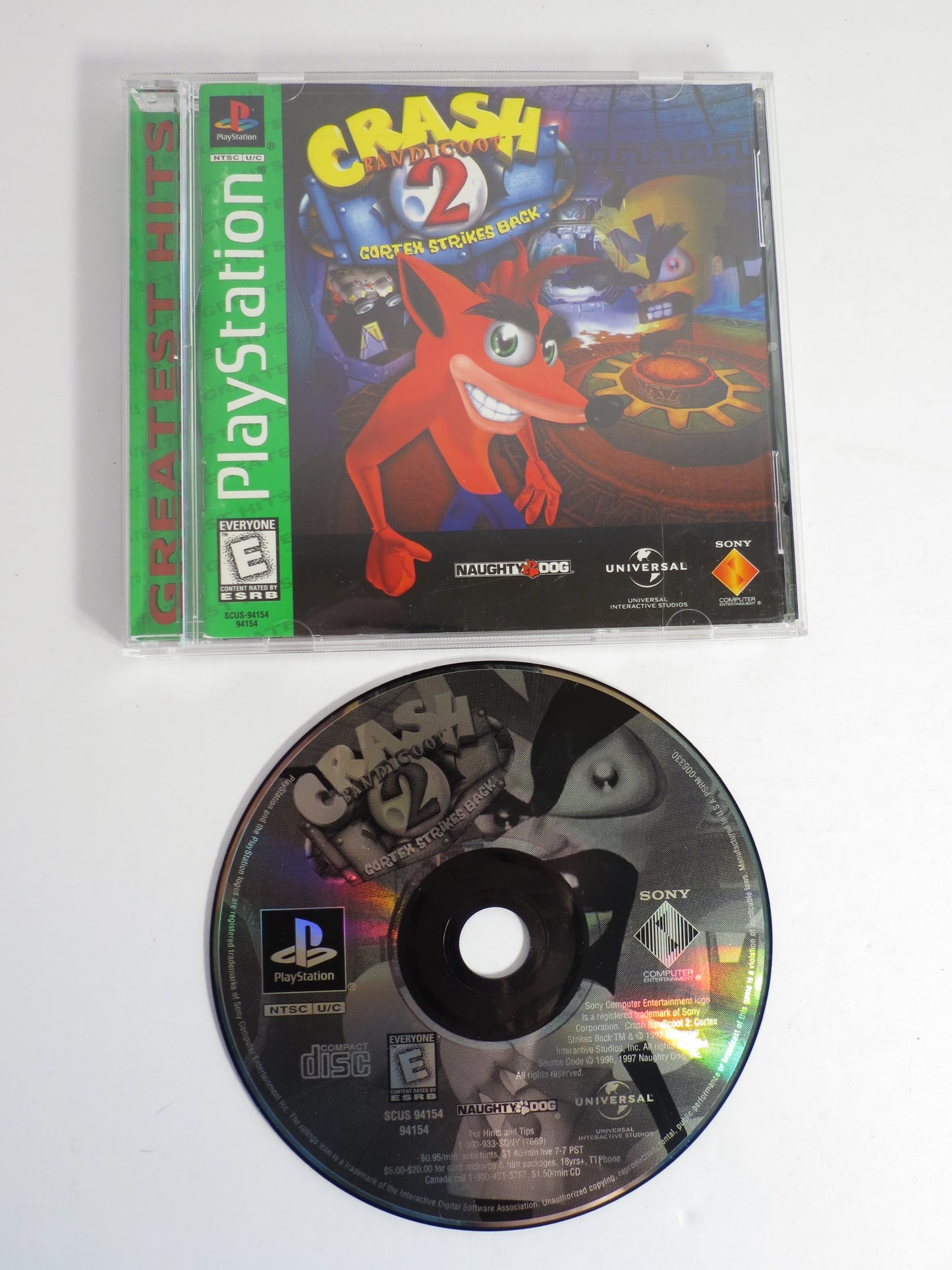 Crash Bandicoot 2: Cortex Strikes Back Greatest Hits Playstation 1 PS1 Game CIB