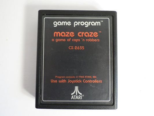 Maze Craze Text Label Atari 2600 Game