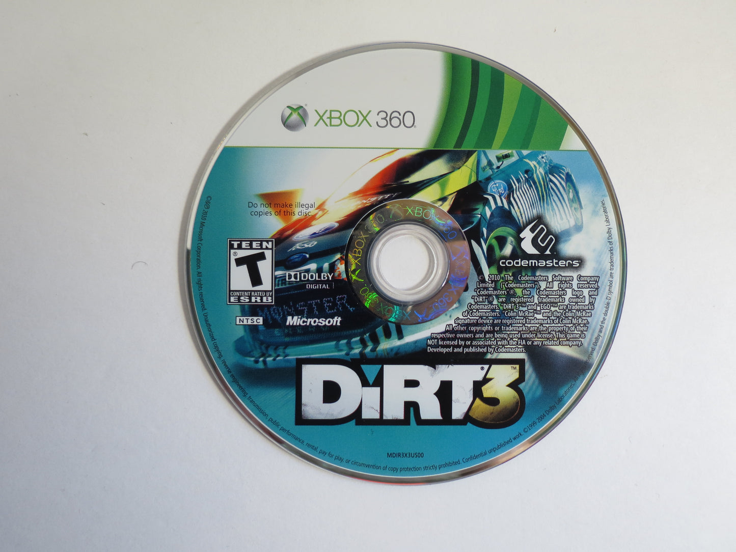 Dirt 3 Xbox 360 Game CIB