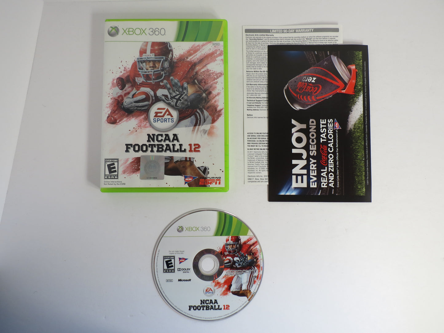 NCAA Football 12 Xbox 360 Game CB