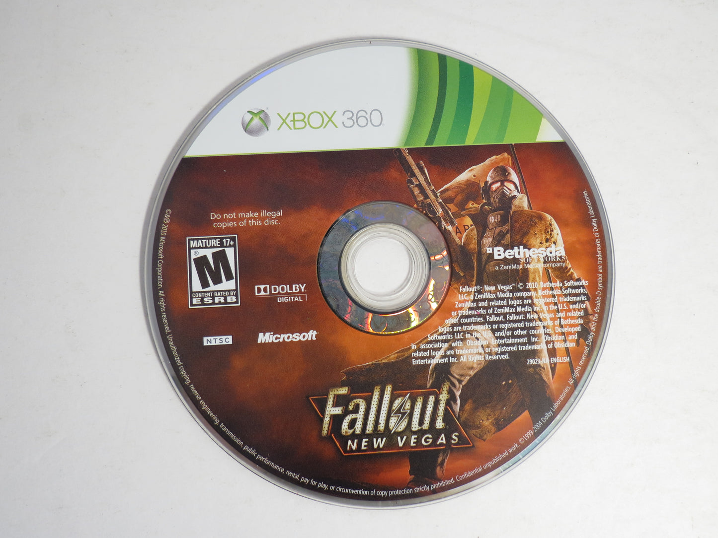 Fallout New Vegas Xbox 360 Game CB