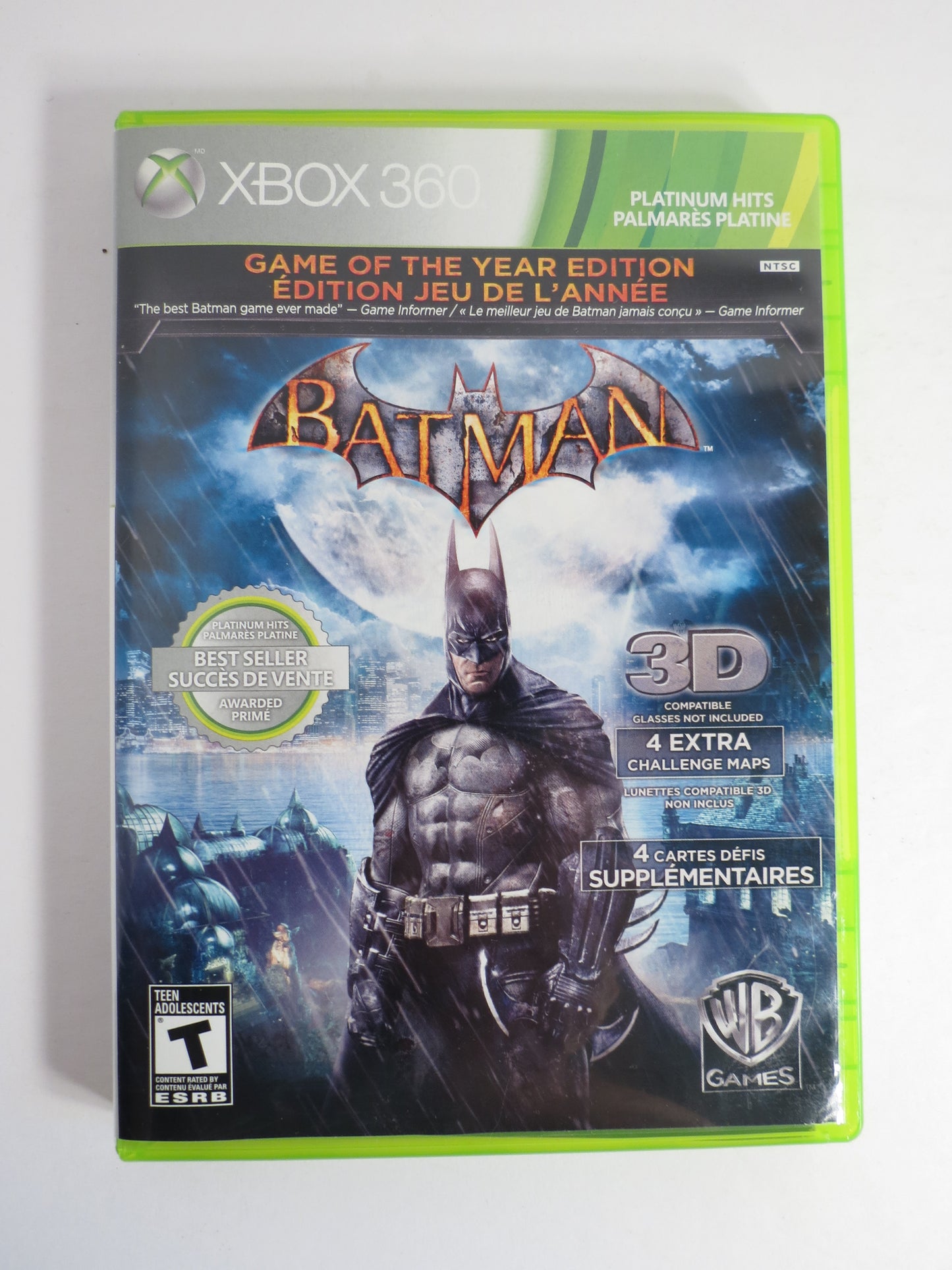 Batman Arkham Asylum GOTY Platinum Hits Xbox 360 Game CIB